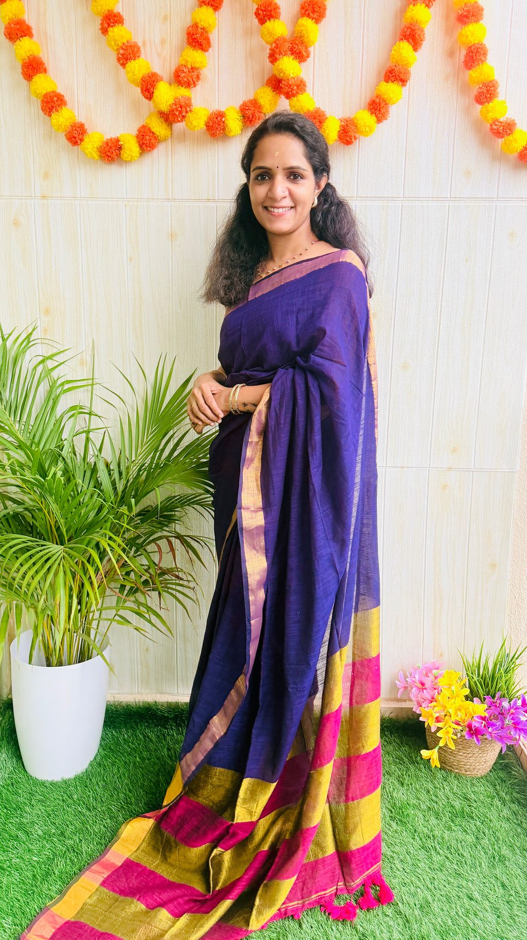 Mythili Slub Cotton Saree RG989