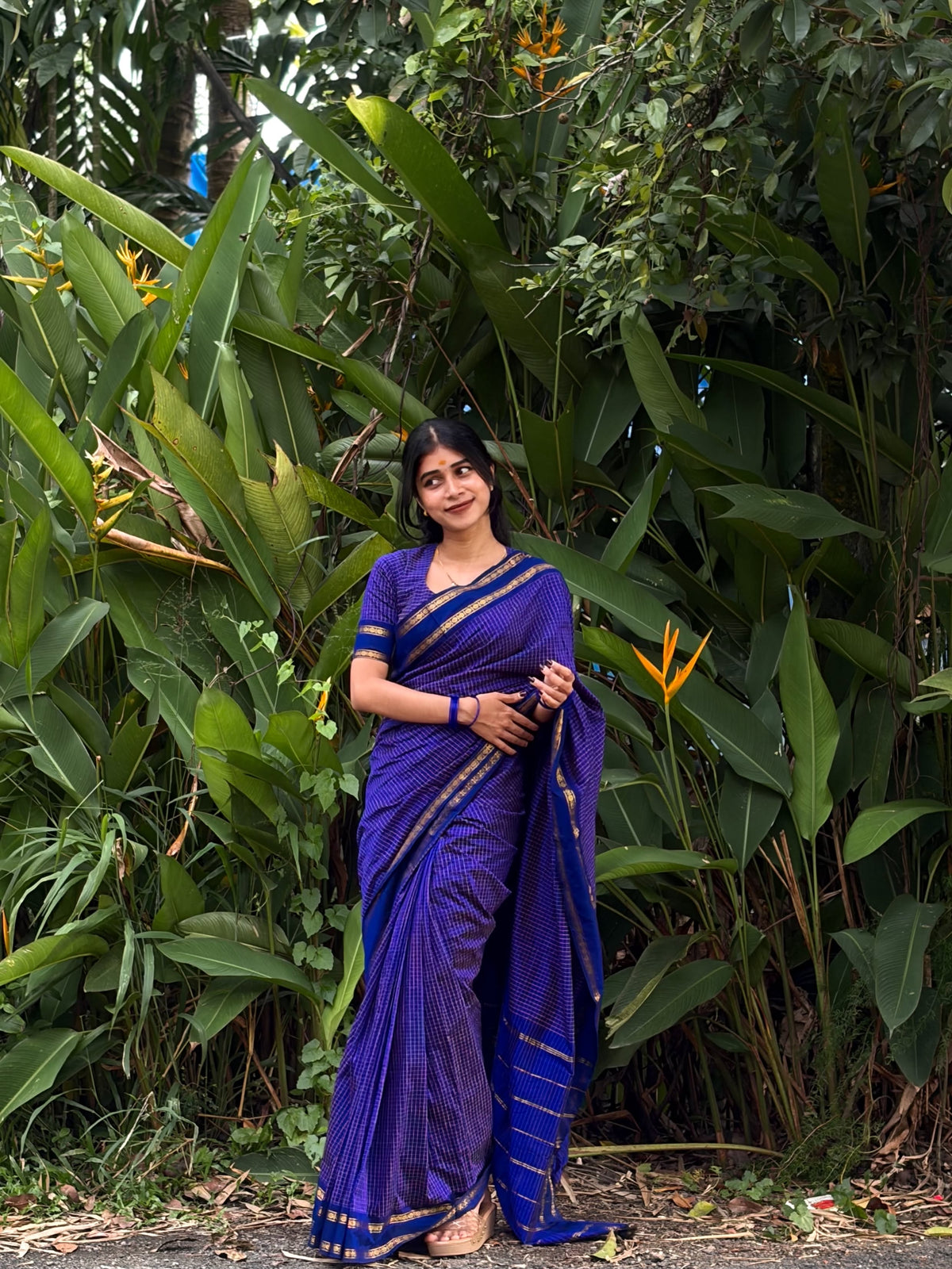 Kalyani Checked Cotton Saree RG1000