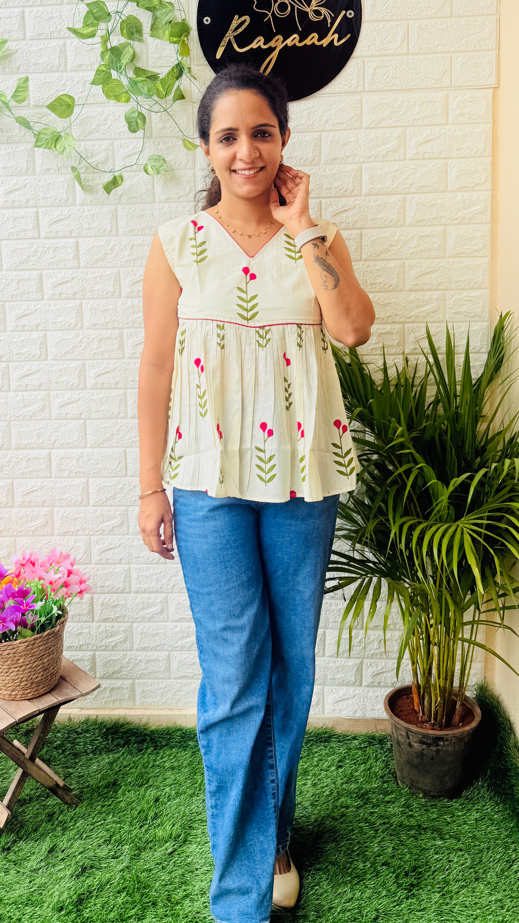 Pink Blossom Short Top RG962
