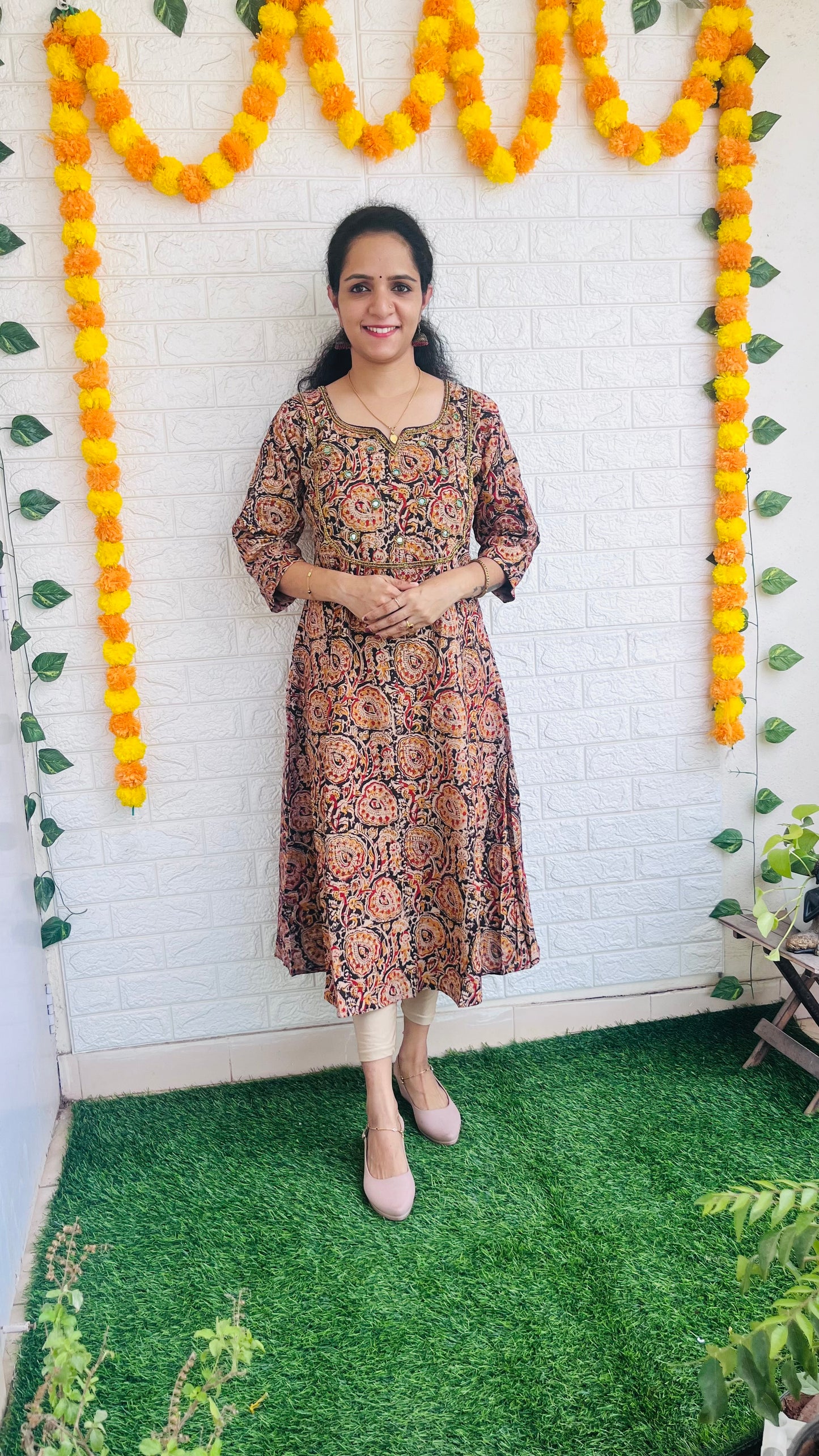 Kalamkari Aline Kurti