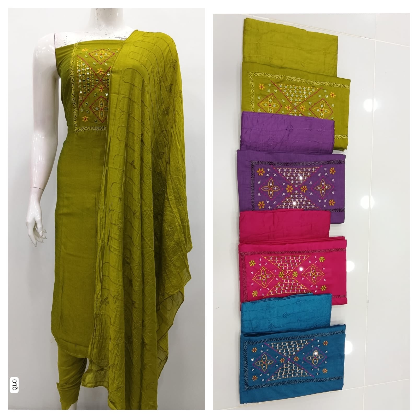 Vijithra Silk Unstiched 3ps set RG951