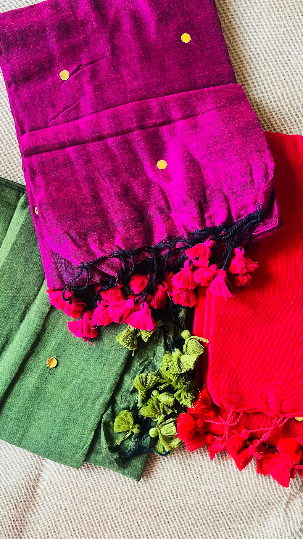 RG508 Mul Mul Cotton Coin Saree Green