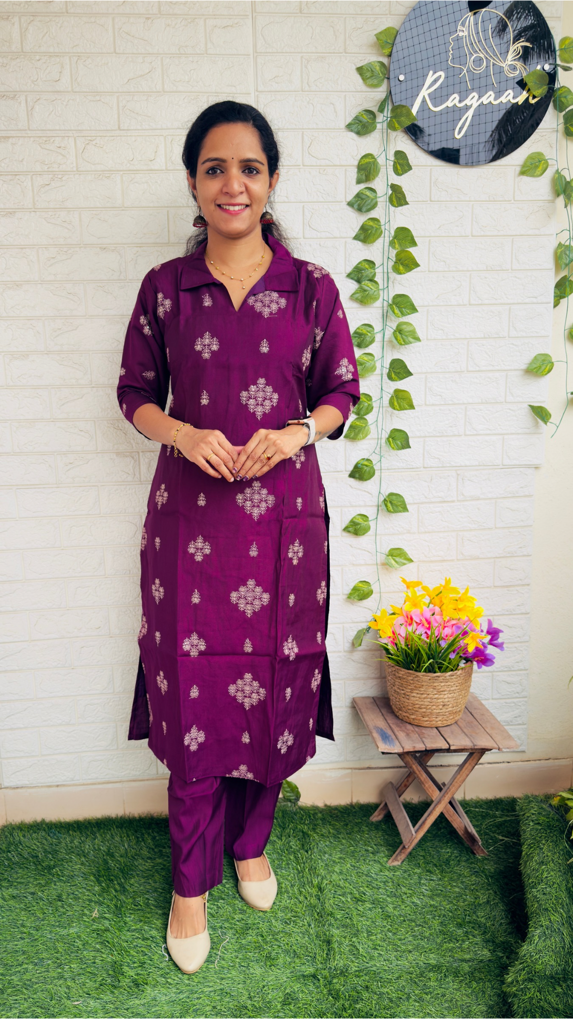 Beautiful Embroidery Cord Set  RG886