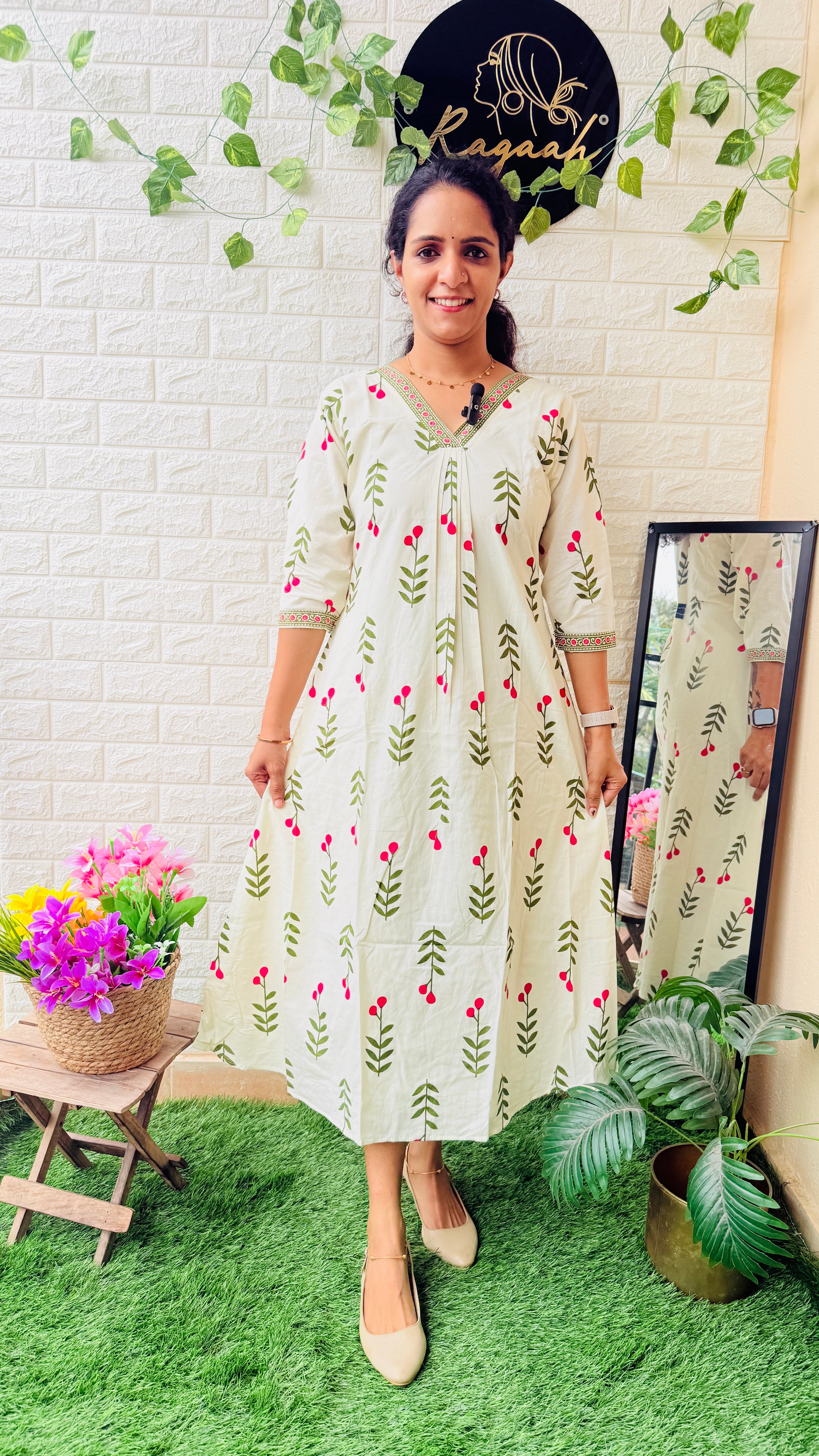 Pink Blossom Aline Top With Pocket RG948