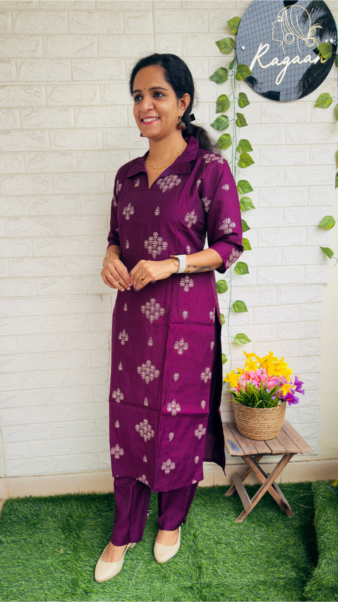 Beautiful Embroidery Cord Set  RG886