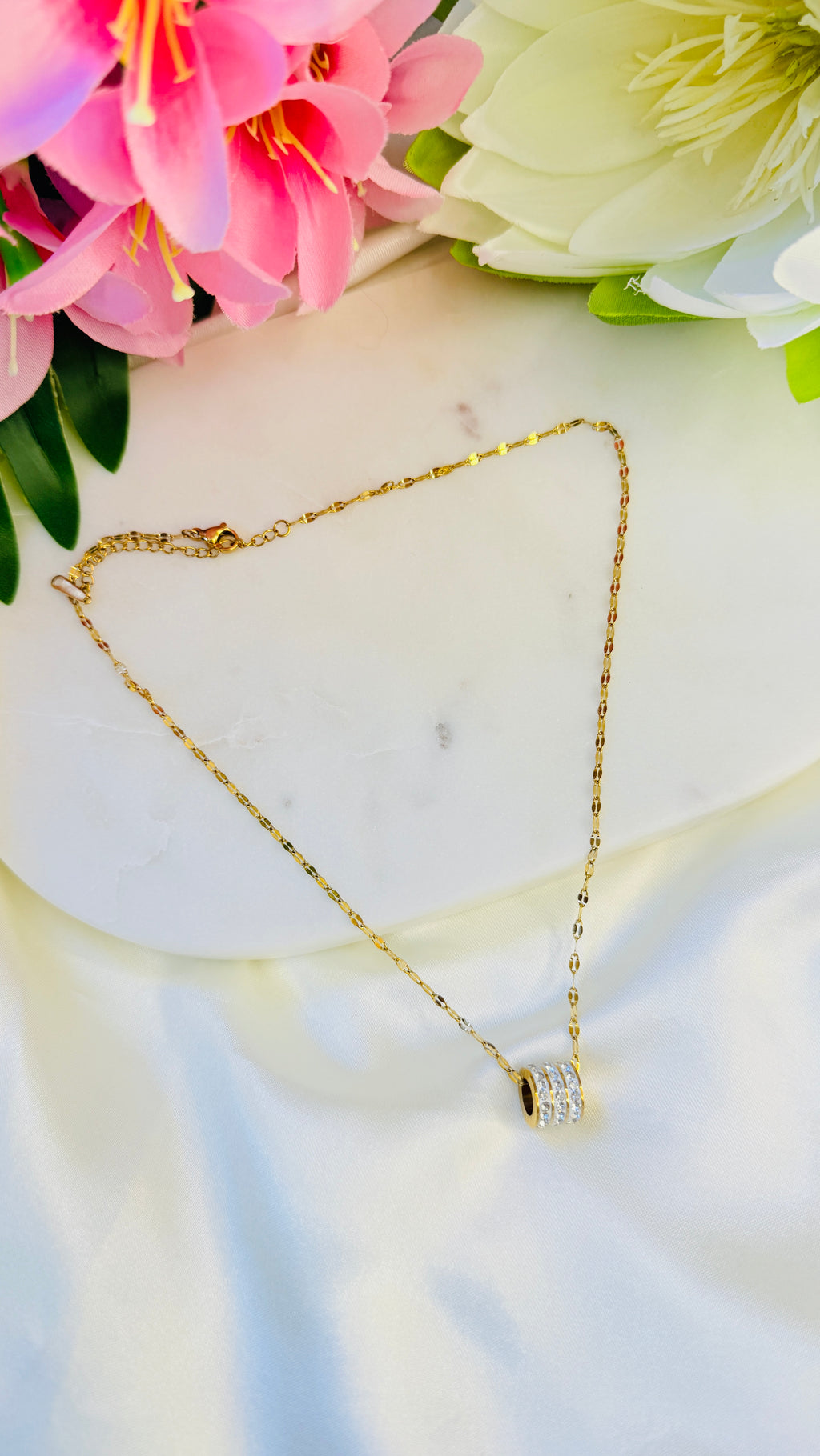 Golden Orbit Anti tarnish stainless steel neck Chain RJ135
