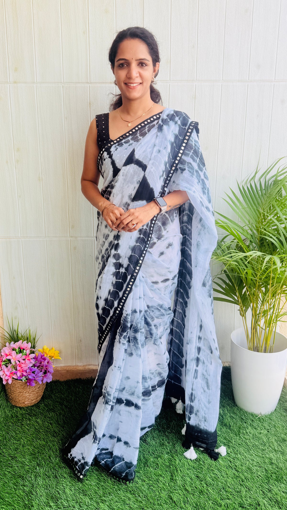 Bandhani Mul Cotton  Saree RG1010