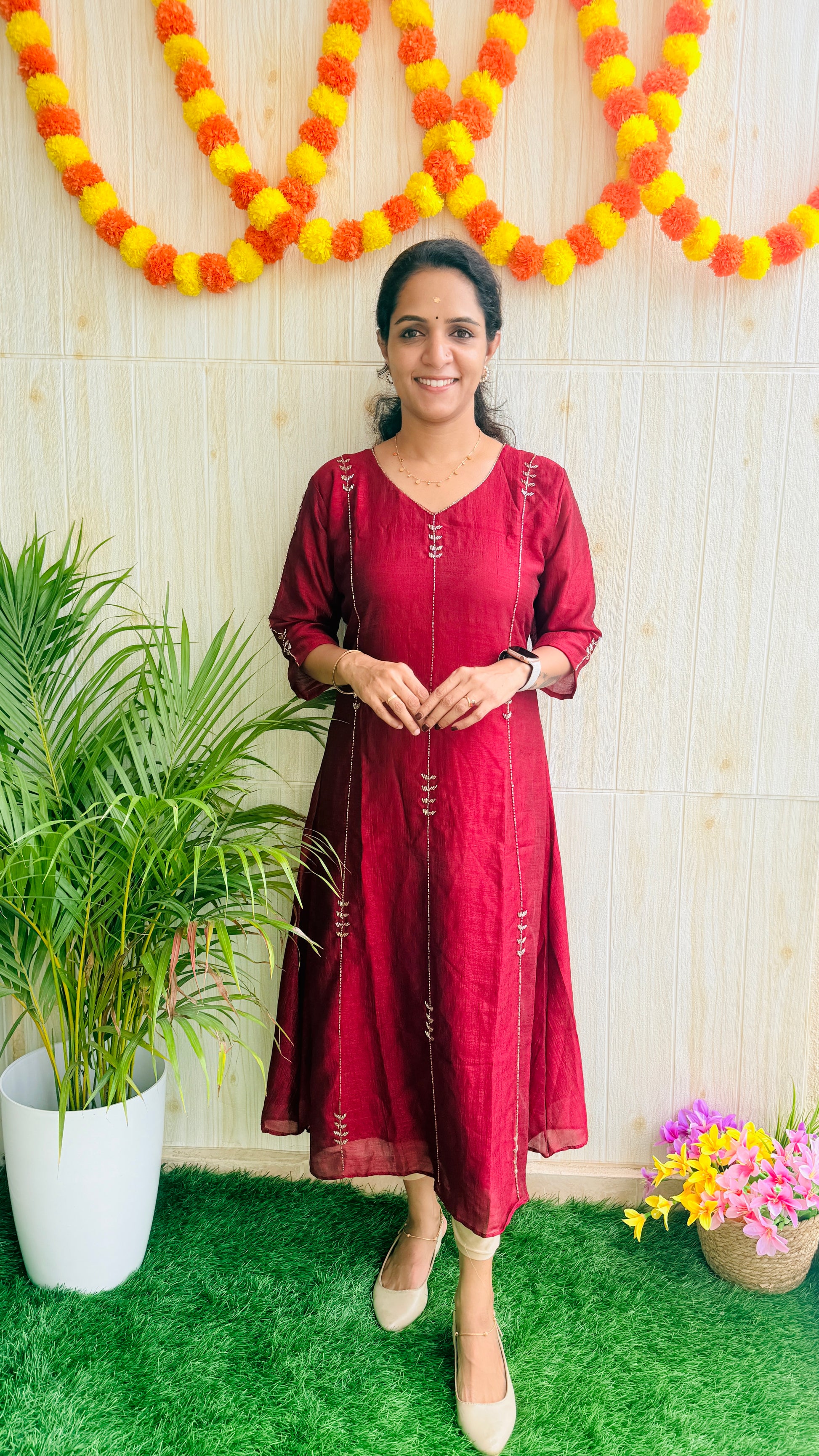 Part Wear Vijithra Aline Kurtii RG983