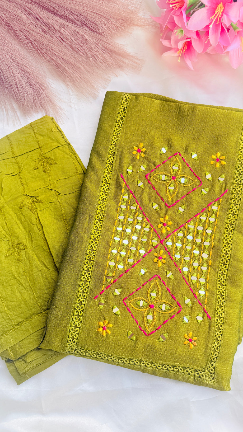 Vijithra Silk Unstiched 3ps set RG951