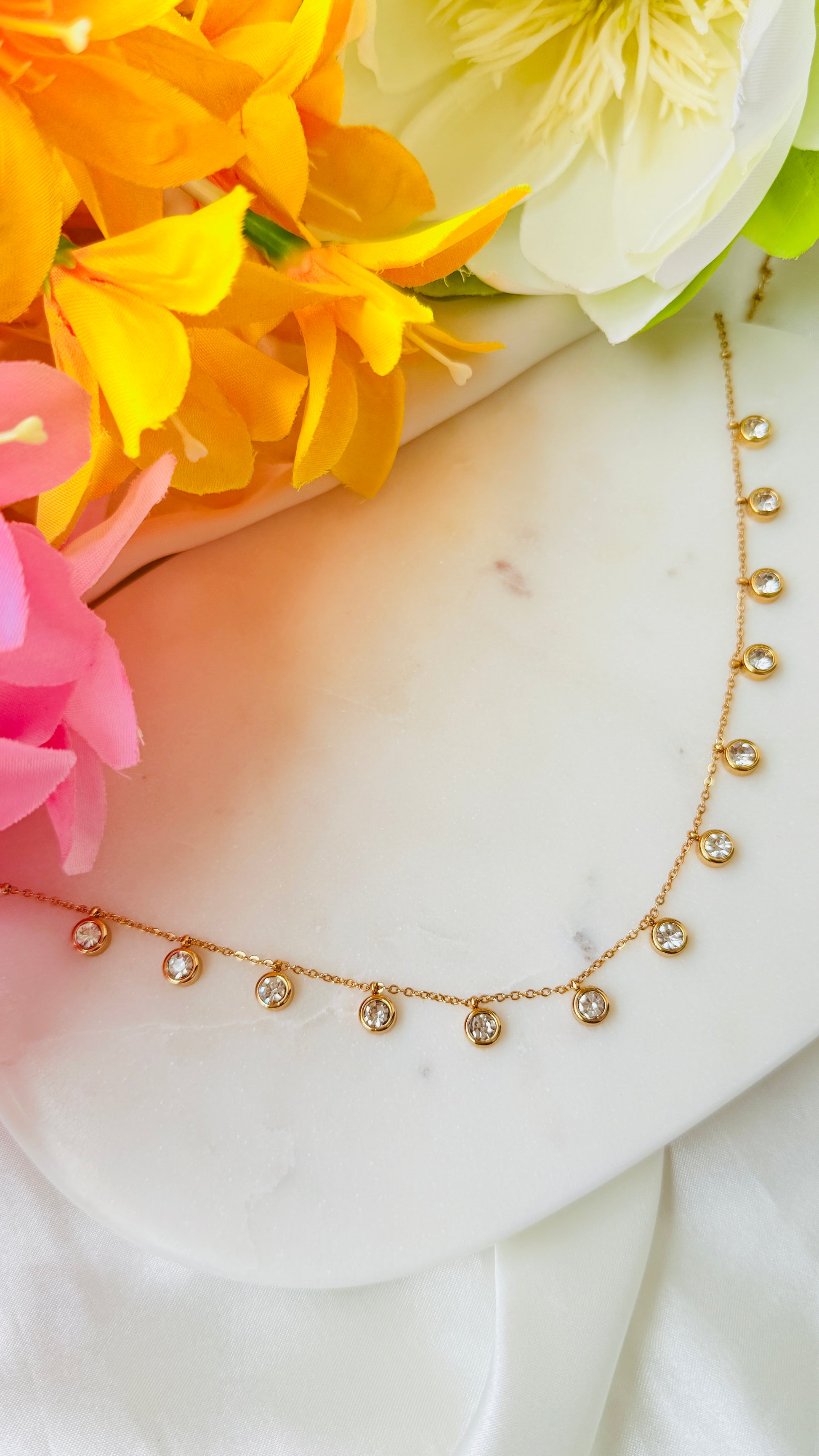 Milky Bubbles  Anti tarnish stainless steel neck Chain RJ174