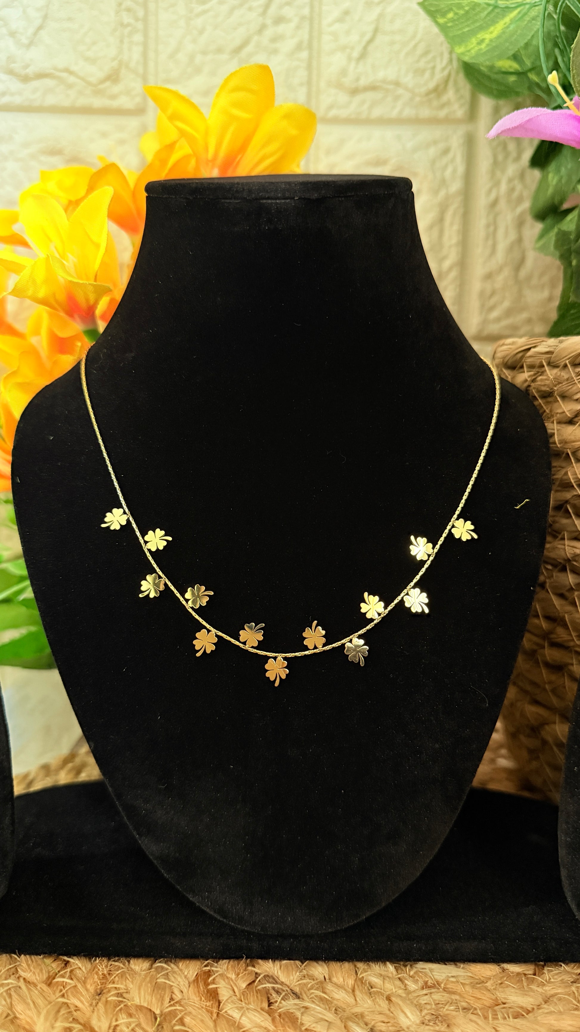 Blossom Anti tarnish stainless steel neck Chain RJ104