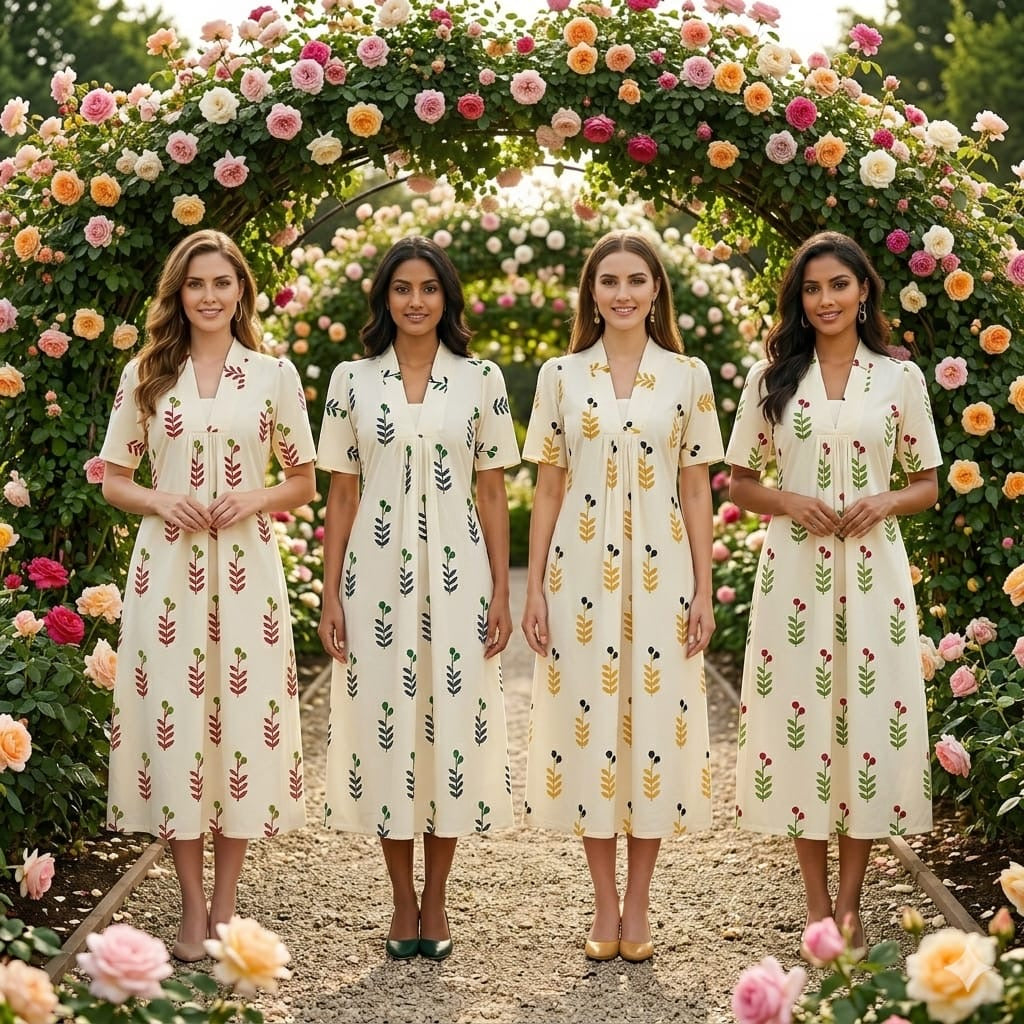 Pink Blossom Cotton Frock RG973