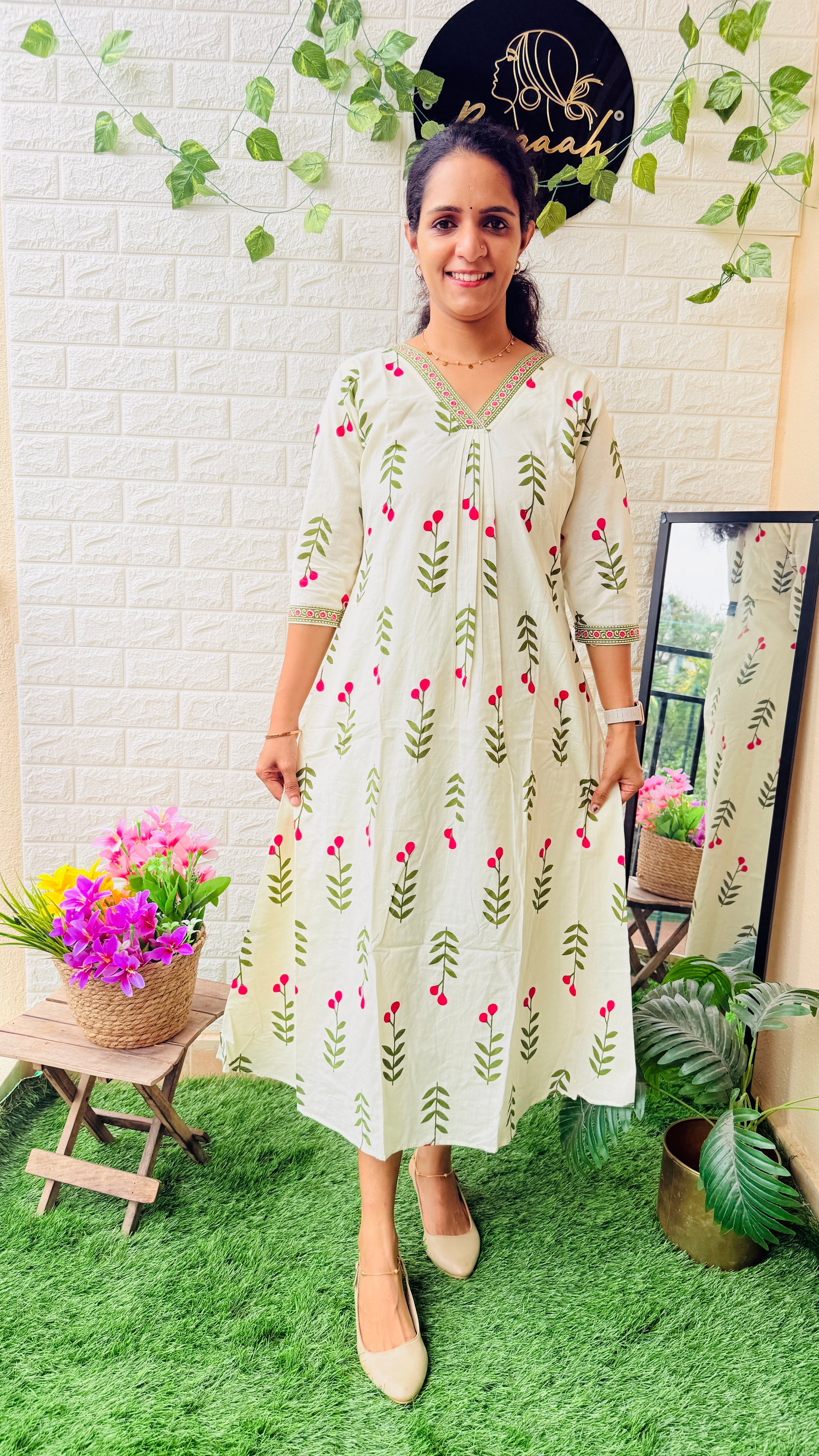 Pink Blossom Aline Top With Pocket RG948