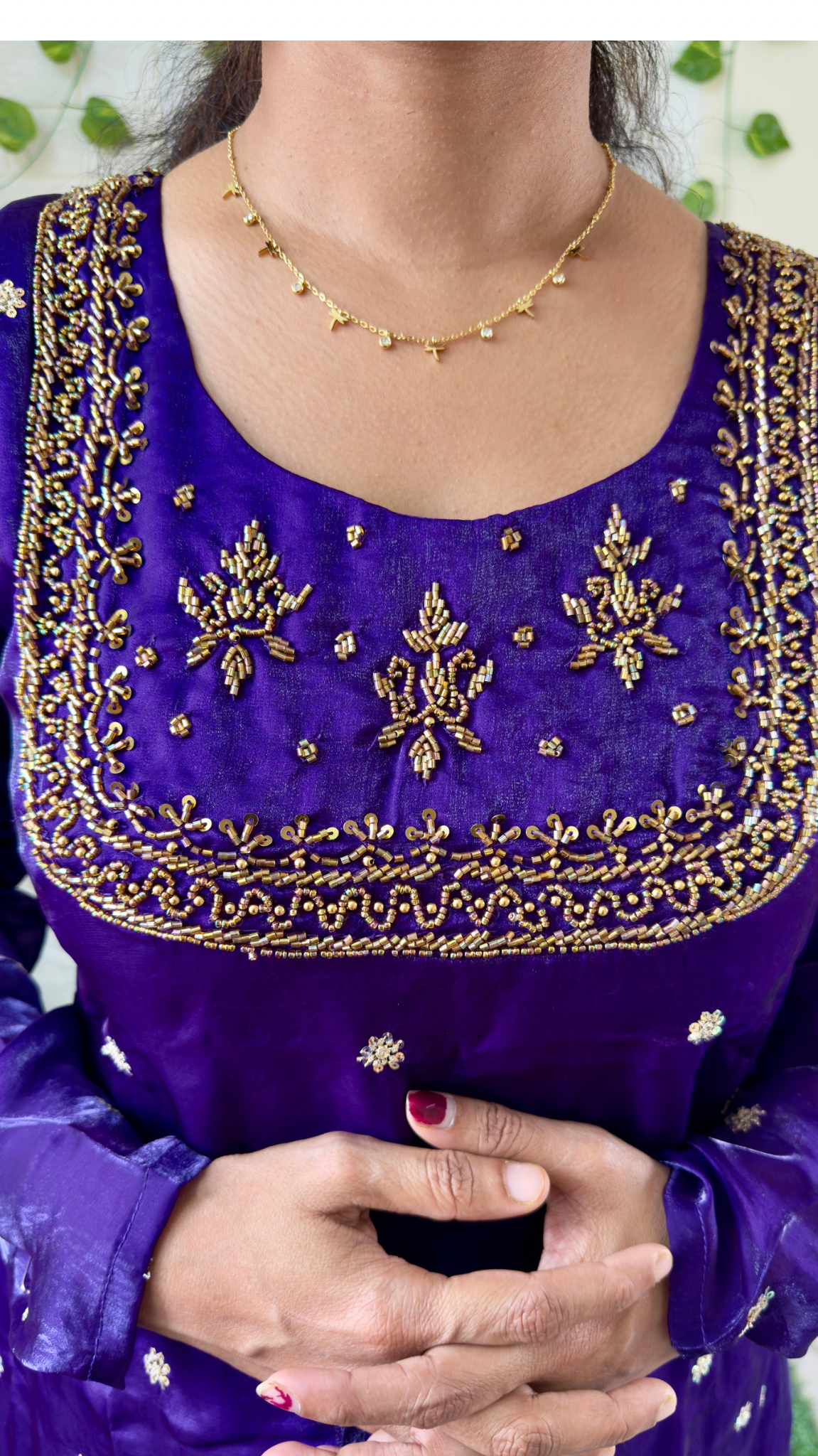 Fandy Fabric party wear Aline Kurti RG900 Violet