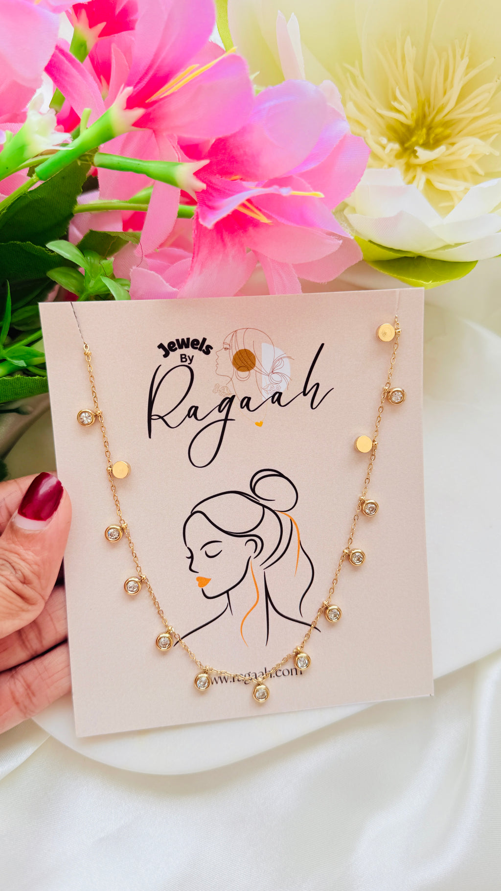 Tiny Milky Bubbles Antitarnish Neckchain RJ199