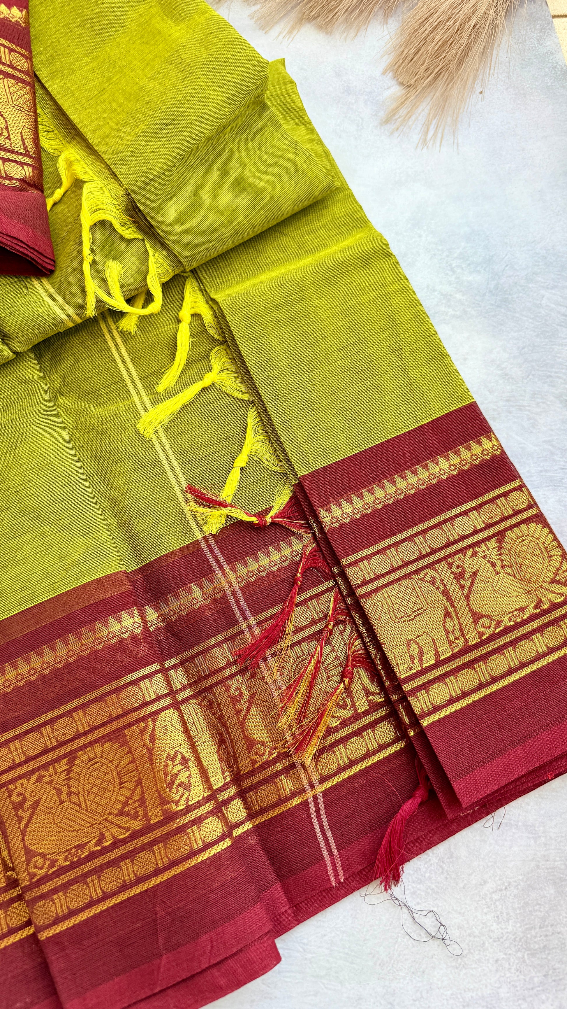 Padmini Green Kanchi Cotton Saree RG907