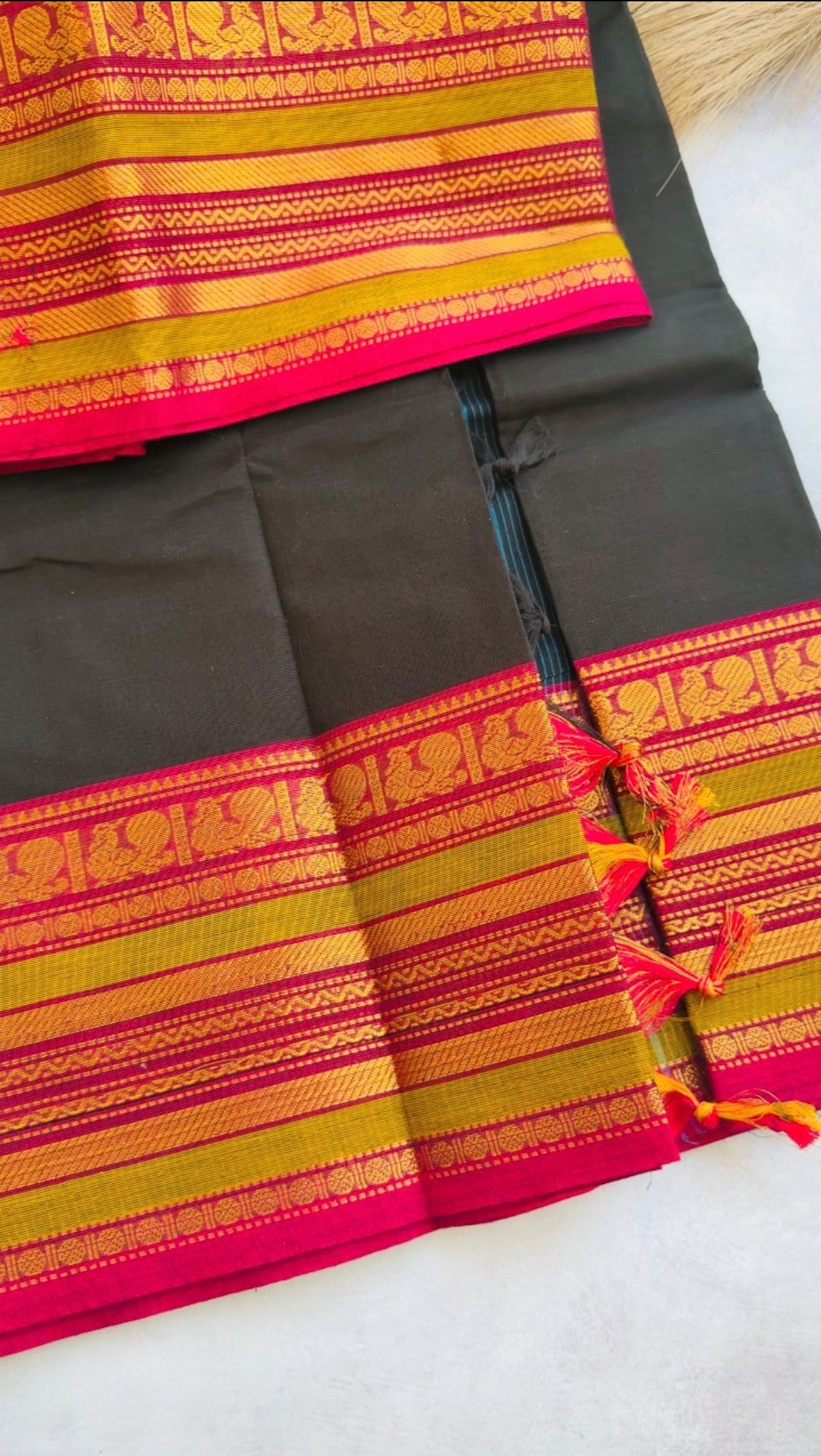 Shyamma Black Kanchi Cotton Saree RG906