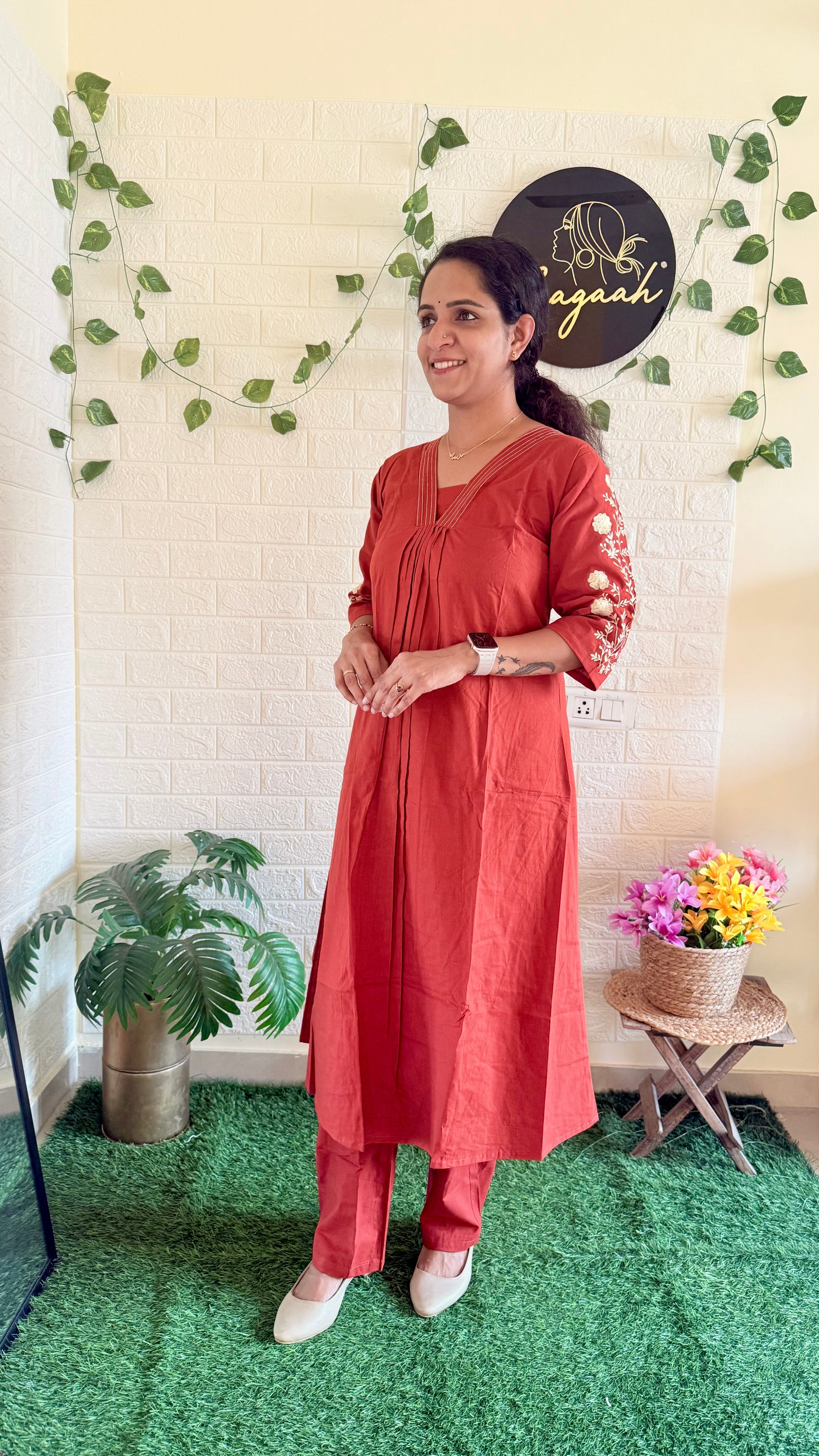 Beautiful Cotton Embroidery Cord Set RG910