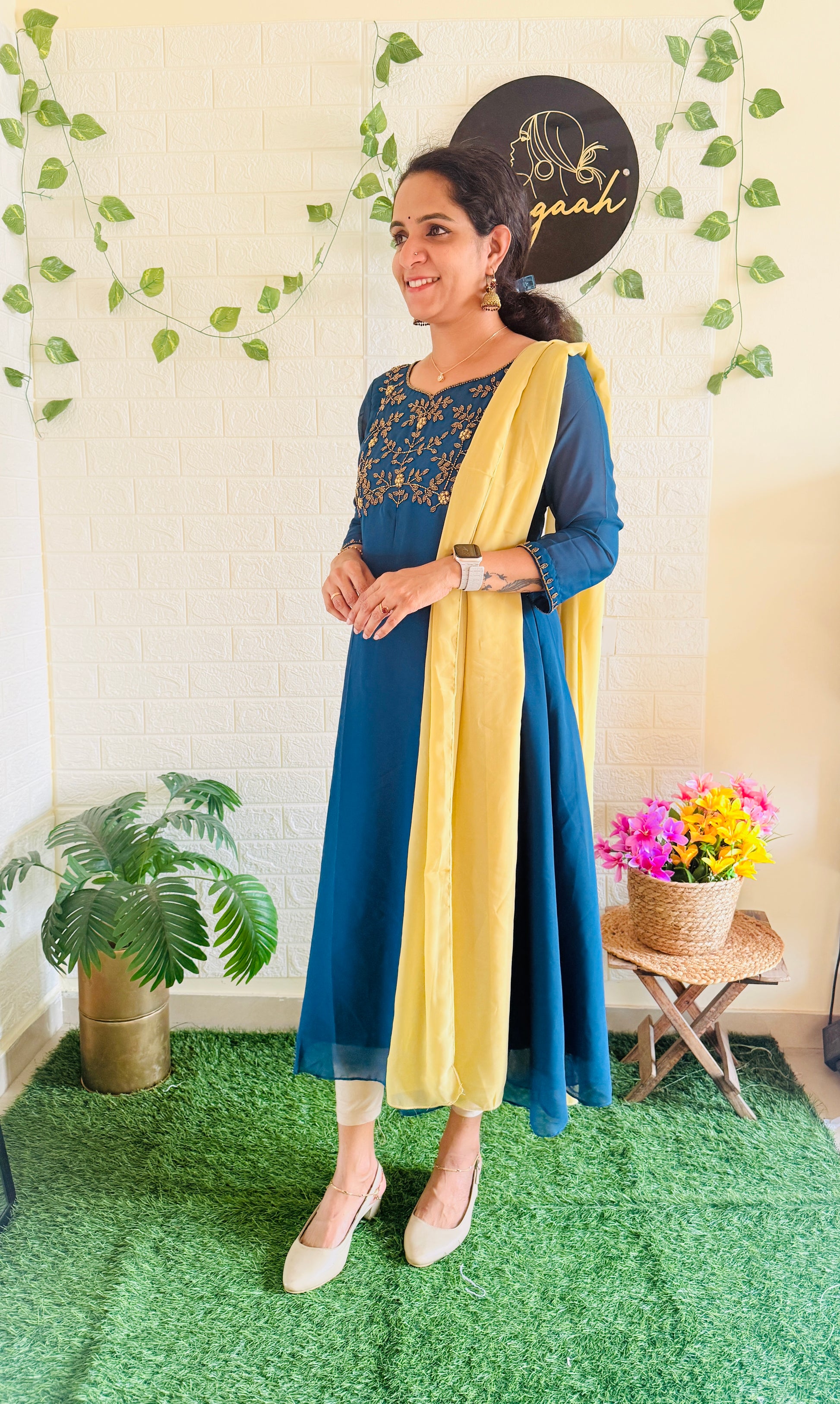 Heavy Handwork Kurti Dupatta Set RG911