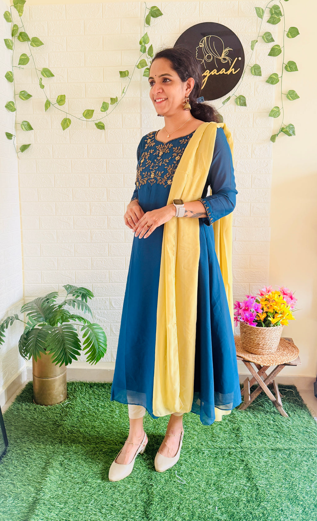 Heavy Handwork Kurti Dupatta Set RG911