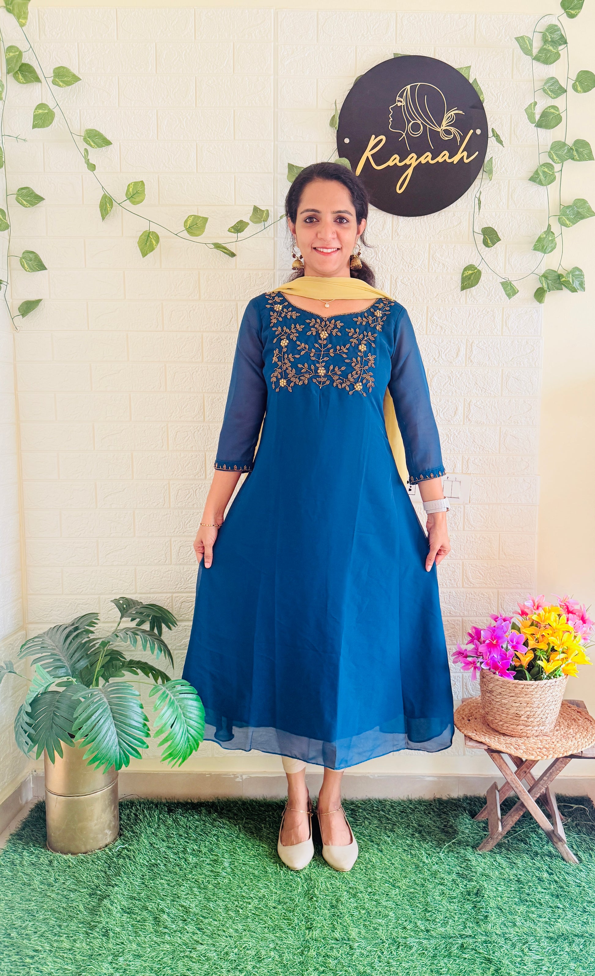 Heavy Handwork Kurti Dupatta Set RG911