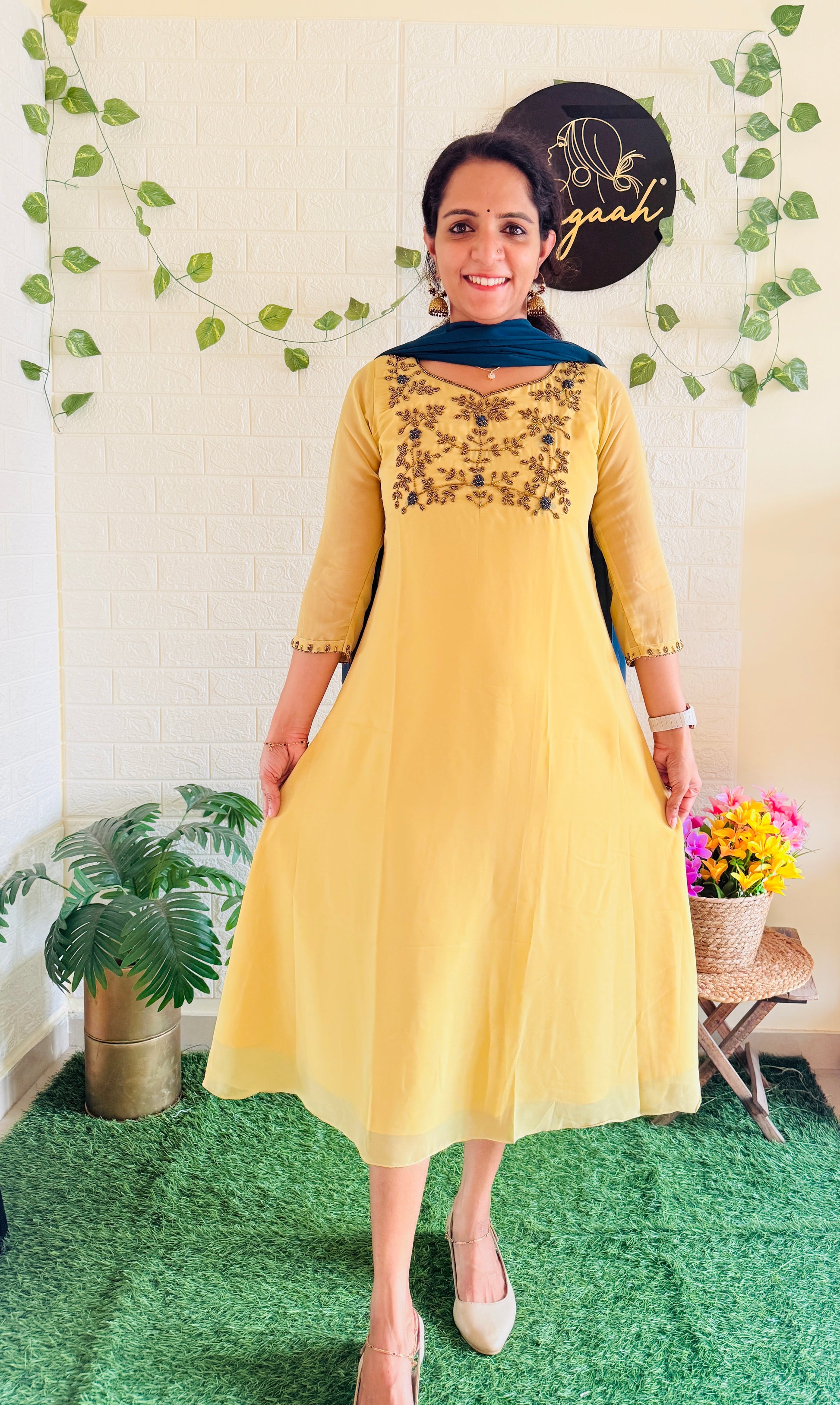 Heavy Handwork Kurti Dupatta Set RG911