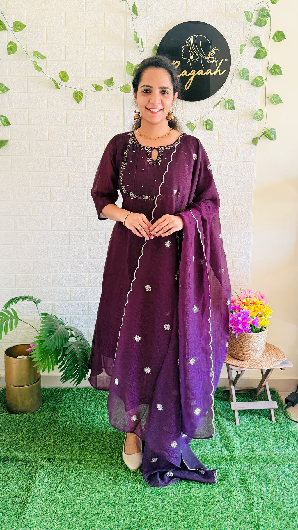 Party wear Anarkali Top & Dupatta Set RG919