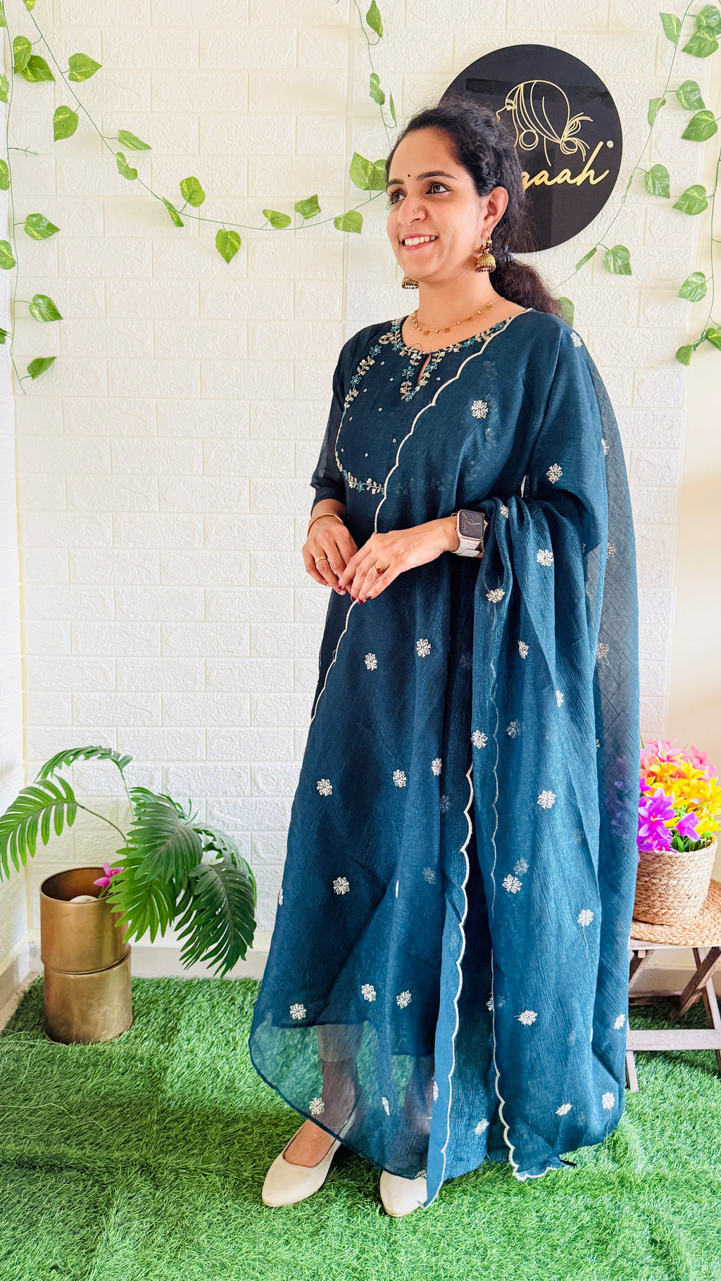 Party wear Anarkali Top & Dupatta Set RG919