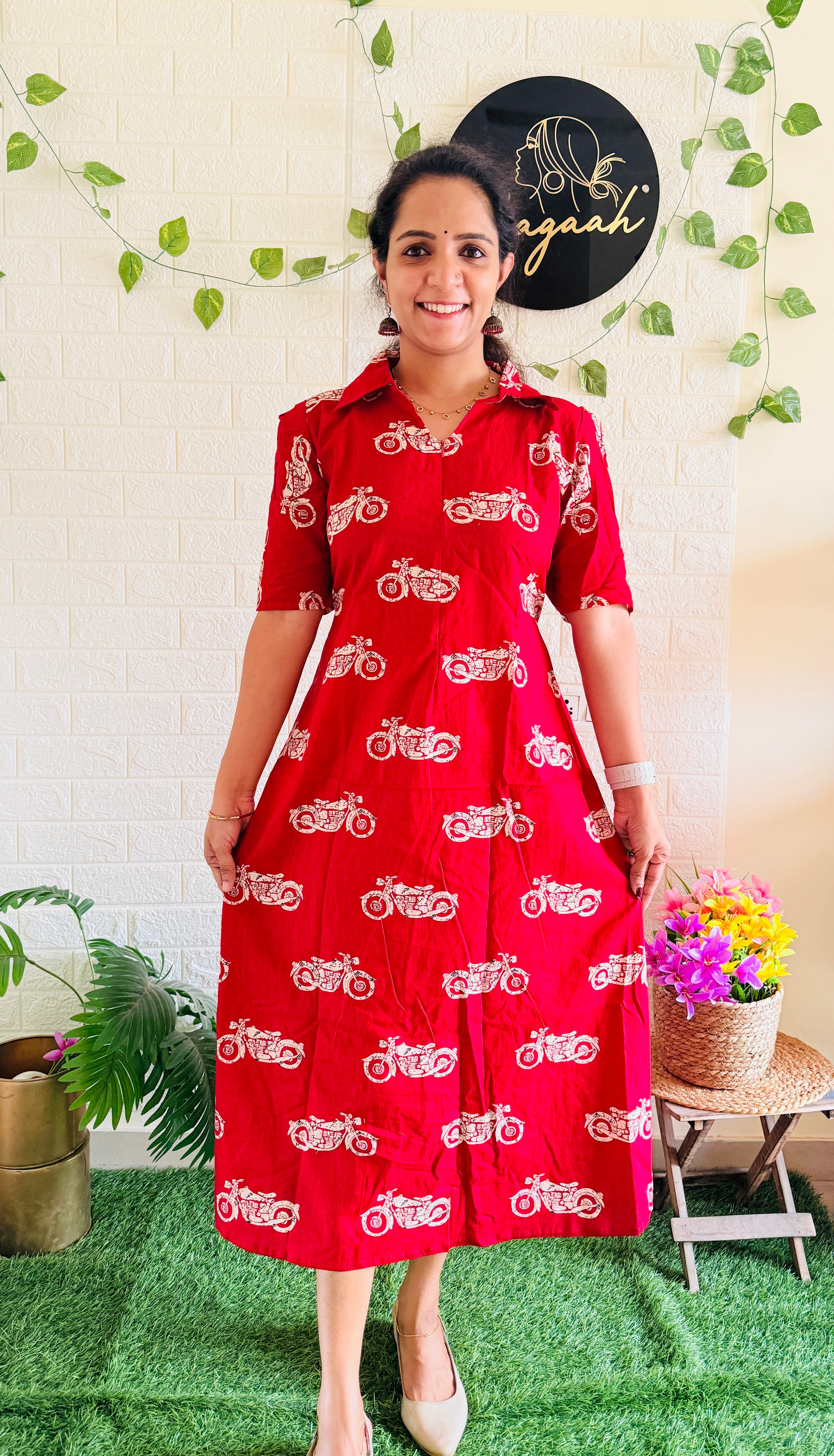 Feeding Wheelic Printed Cotton Frock RG916