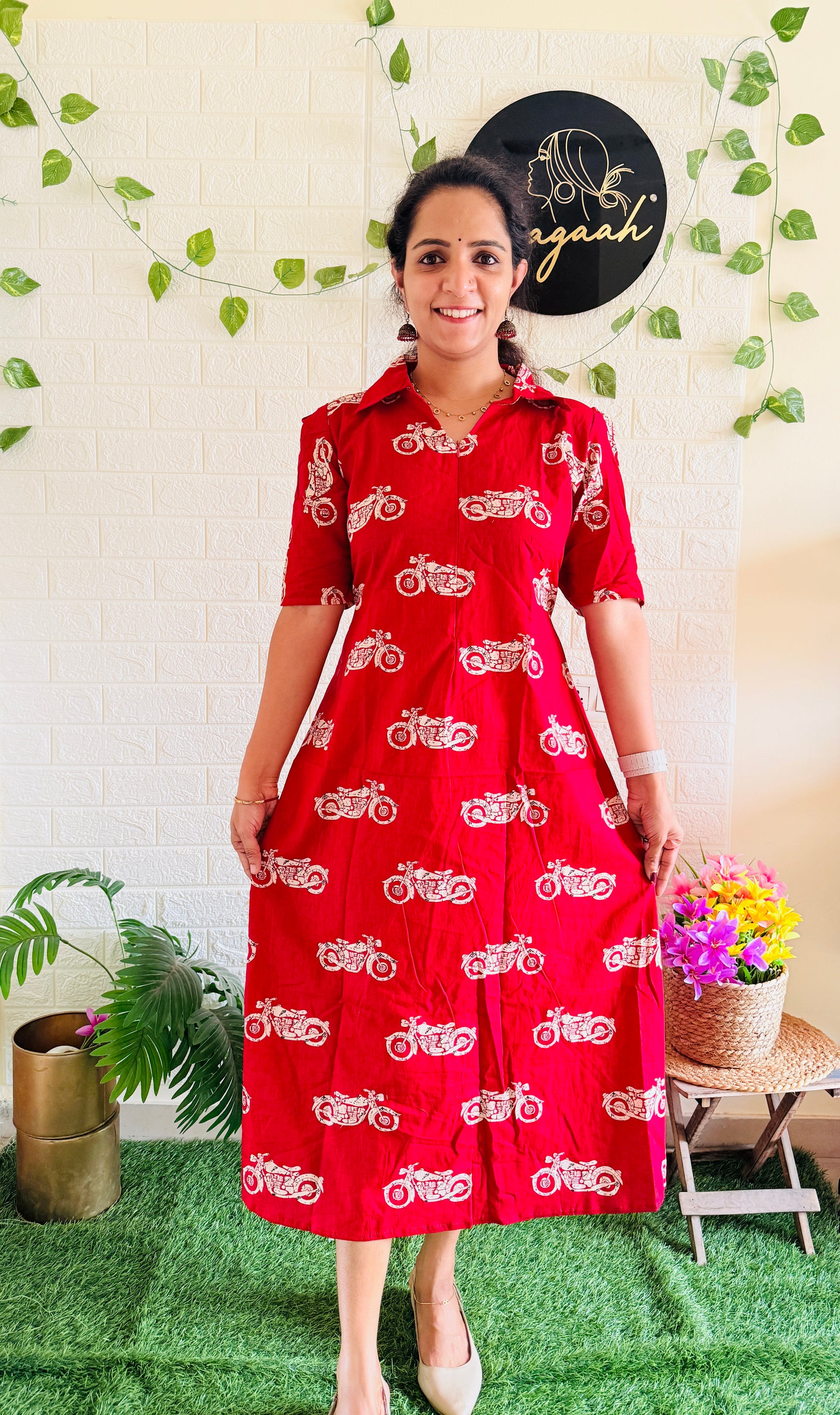 Feeding Wheelic Printed Cotton Frock RG916