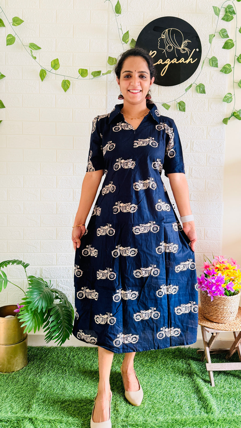 Feeding Wheelic Printed Cotton Frock RG916