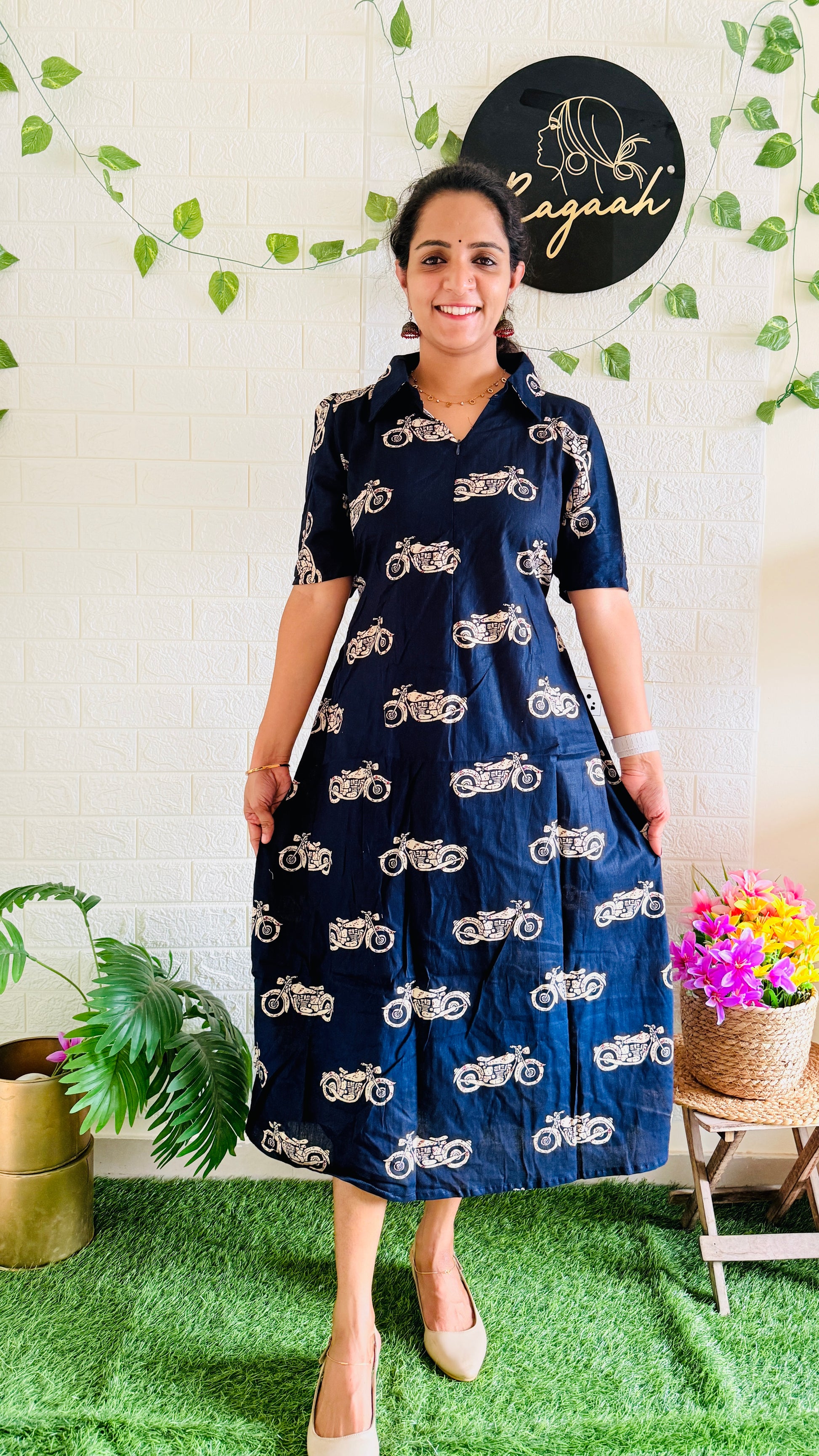 Feeding Wheelic Printed Cotton Frock RG916