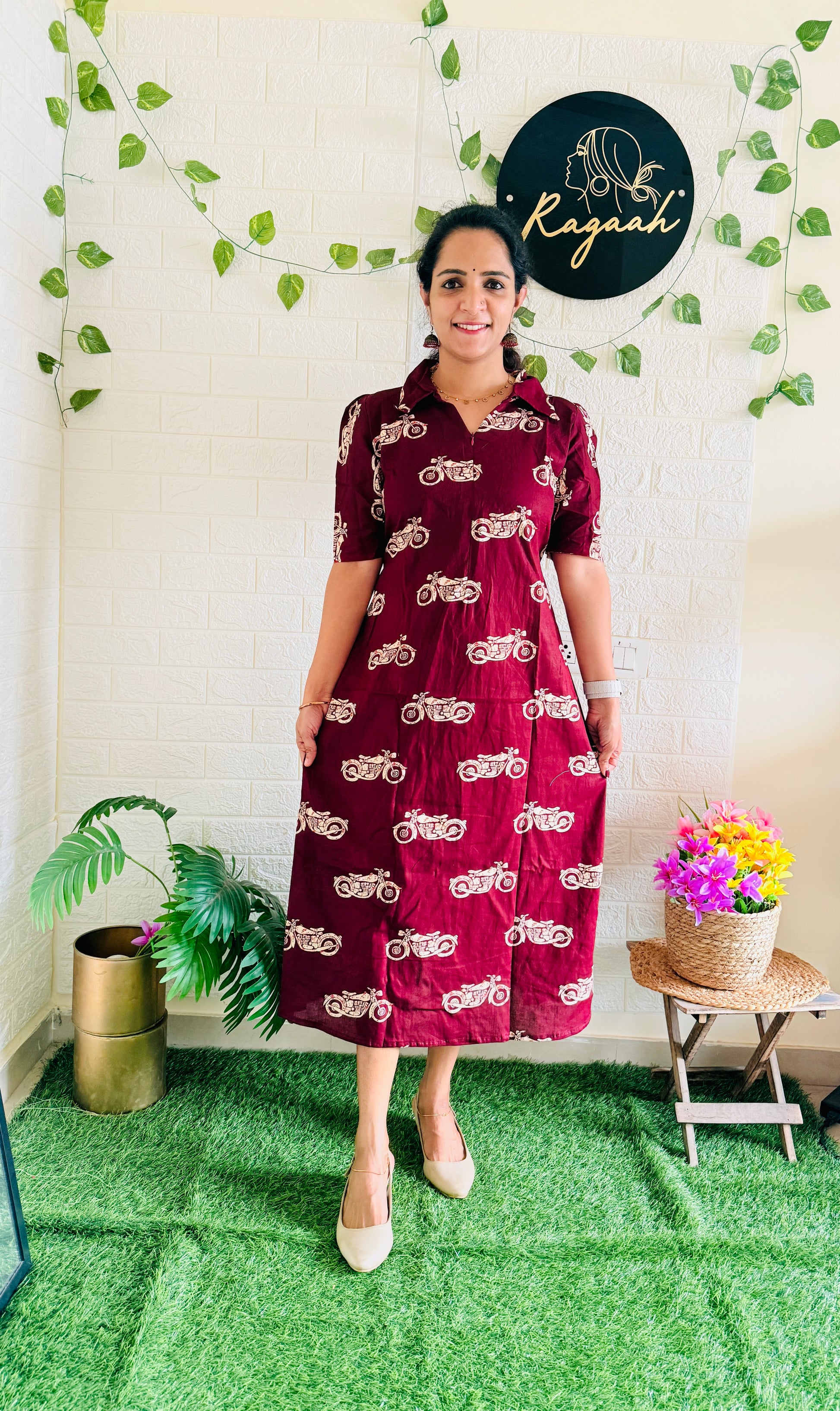 Feeding Wheelic Printed Cotton Frock RG916