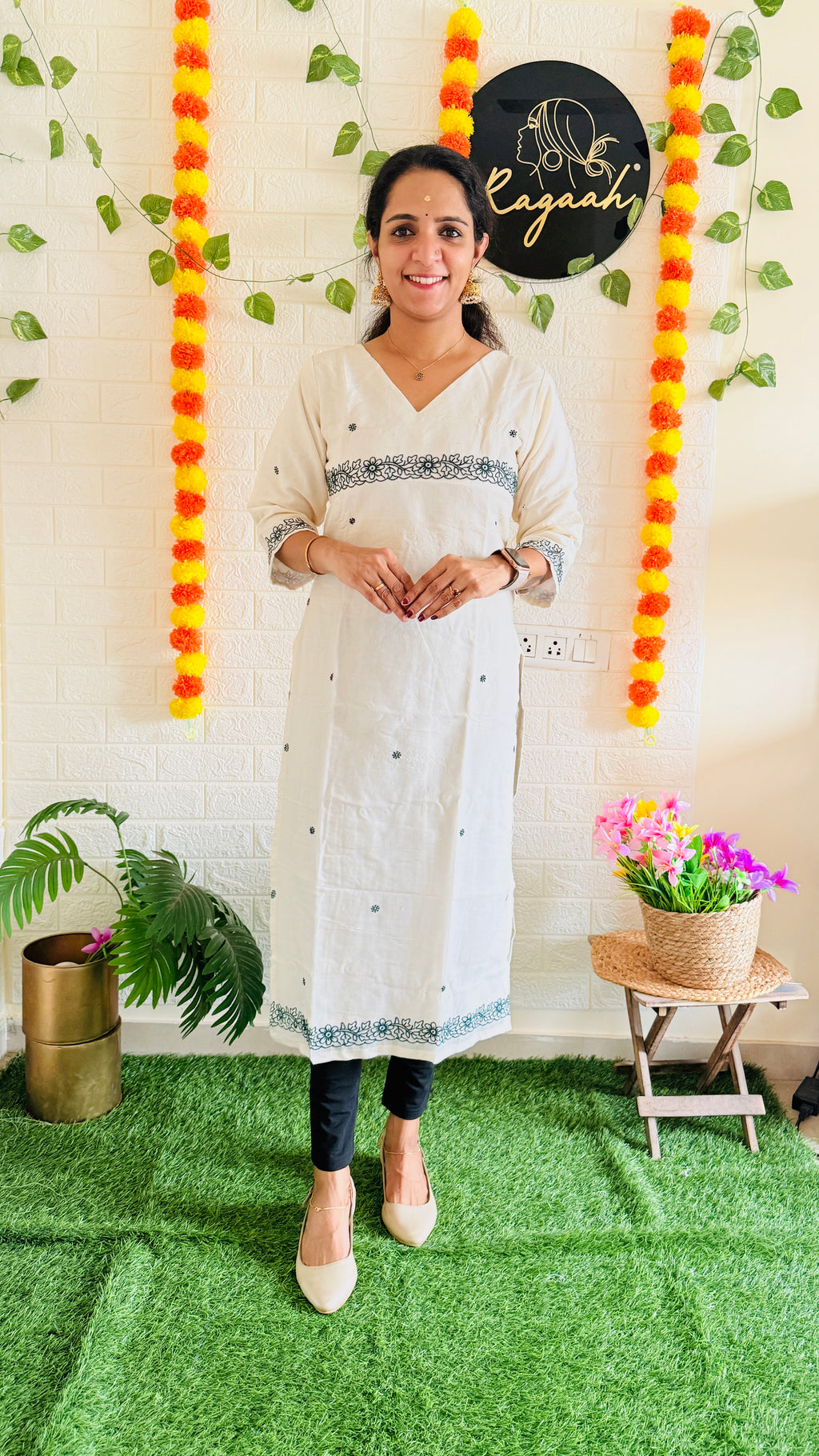 Cotton Straight Vishu/Easter Kurti RG927