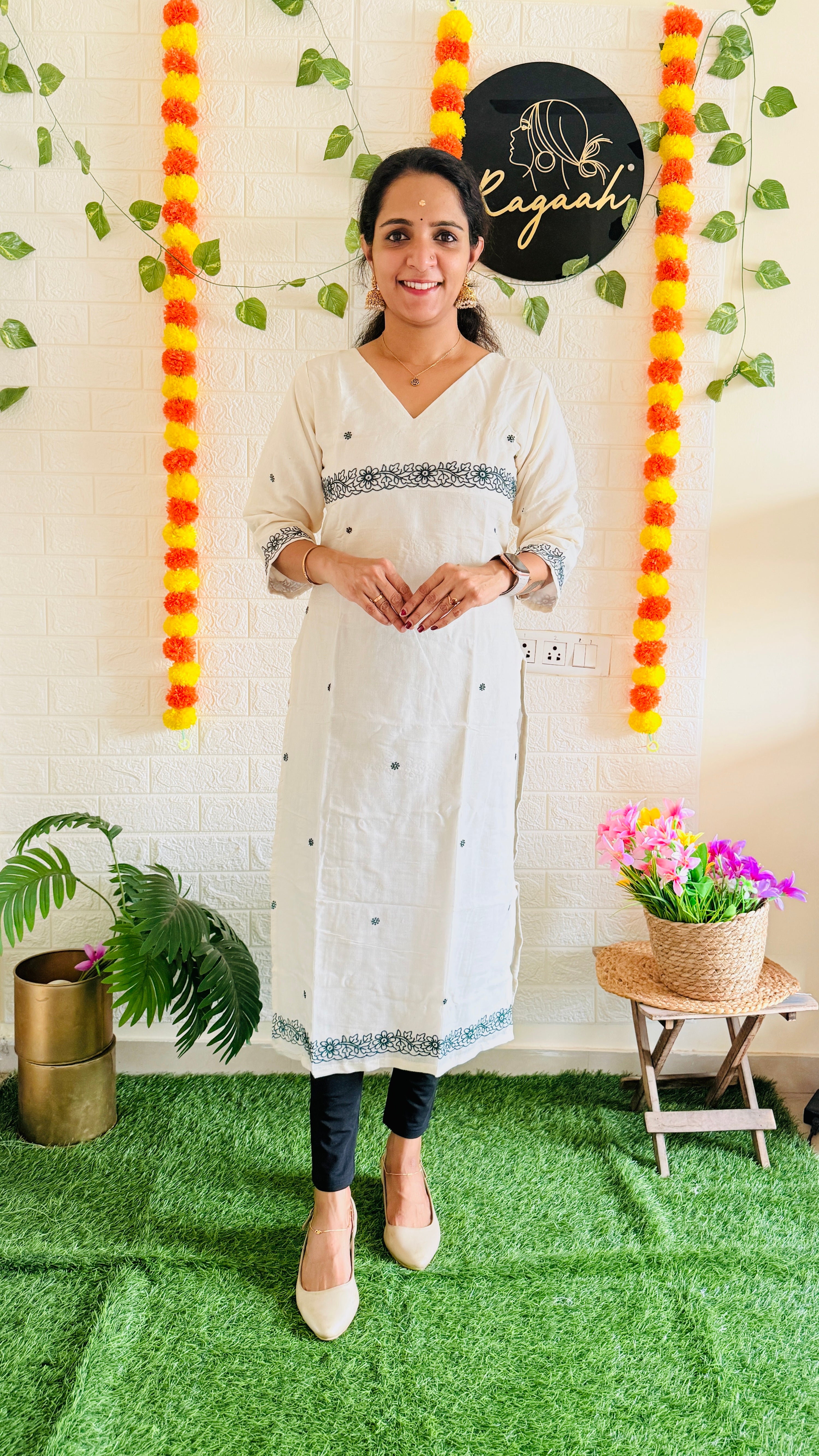 Cotton Straight Vishu/Easter Kurti RG927