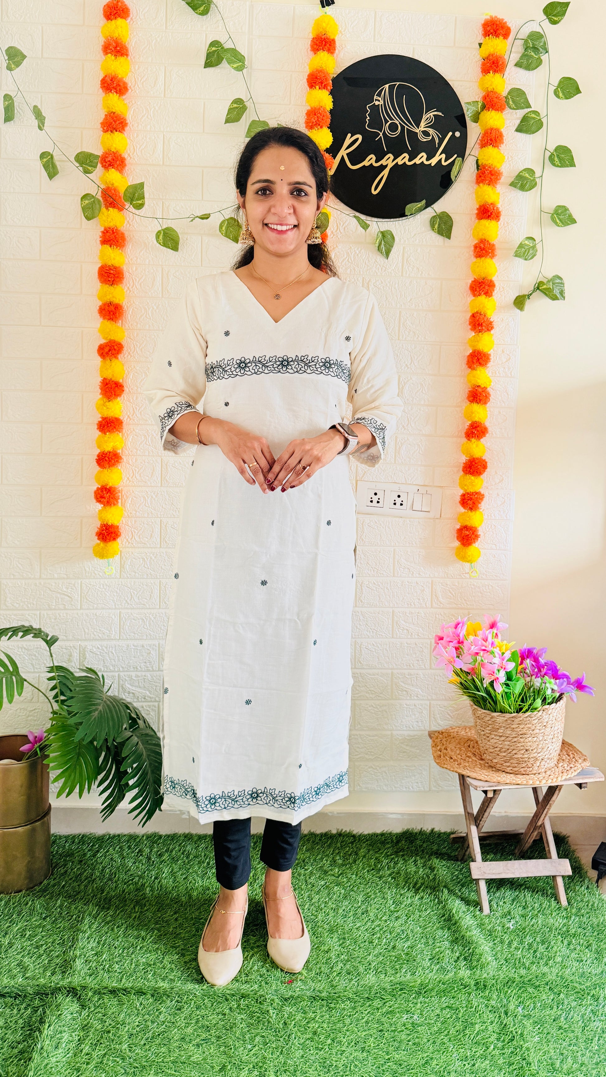 Cotton Straight Vishu/Easter Kurti RG927