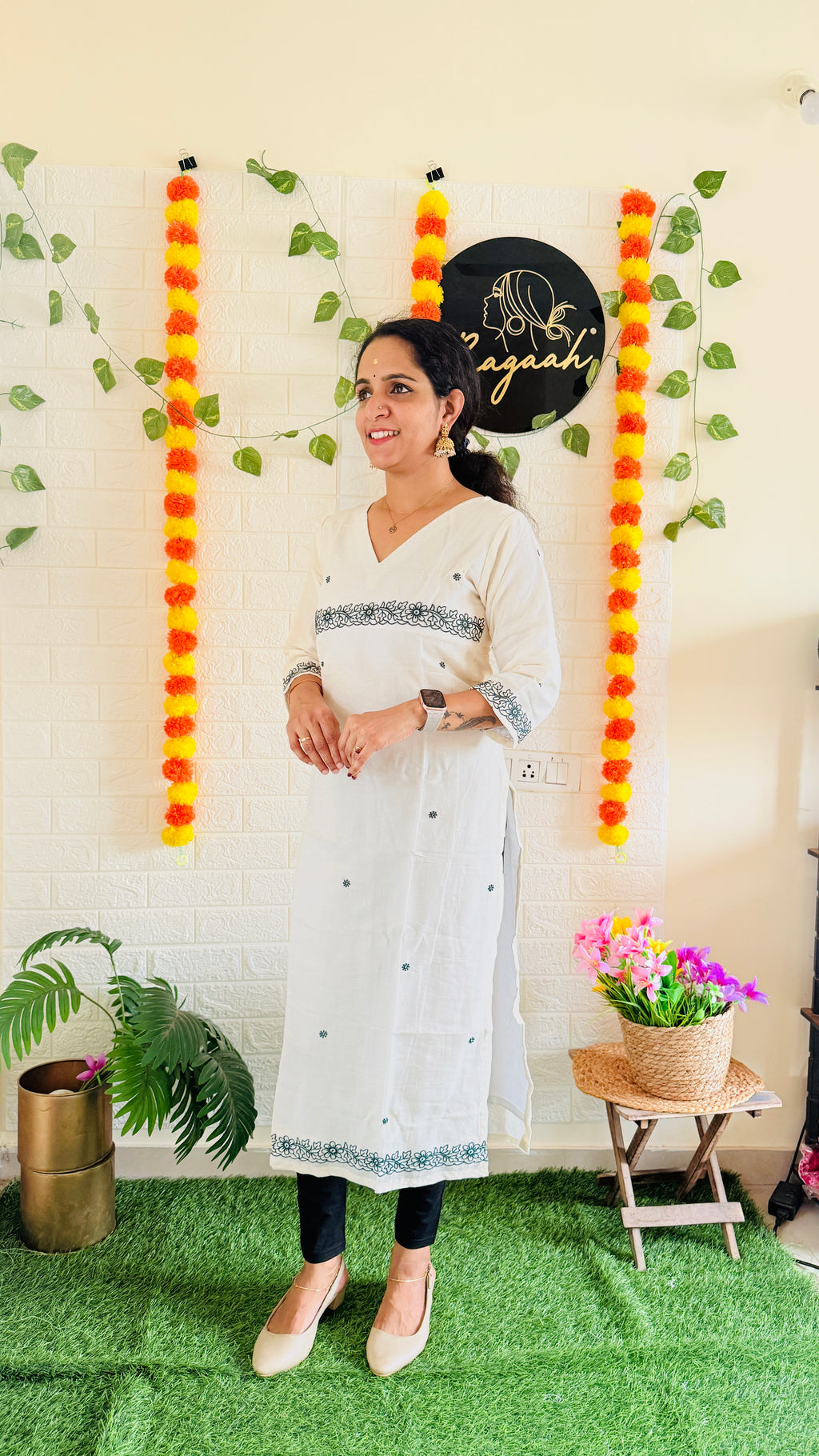 Cotton Straight Vishu/Easter Kurti RG927