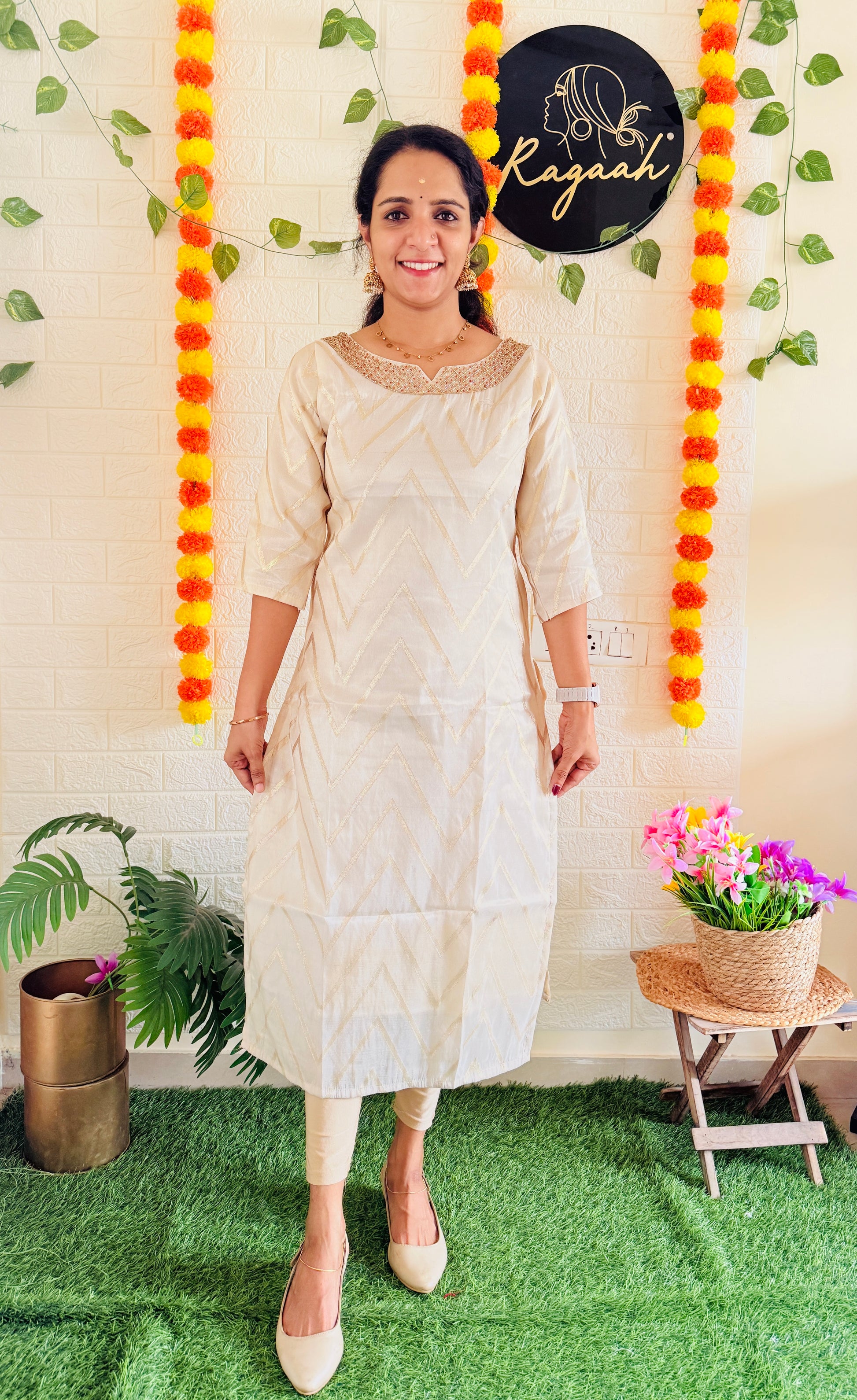 Midhila Tissue Vishu Special Kurti RG928