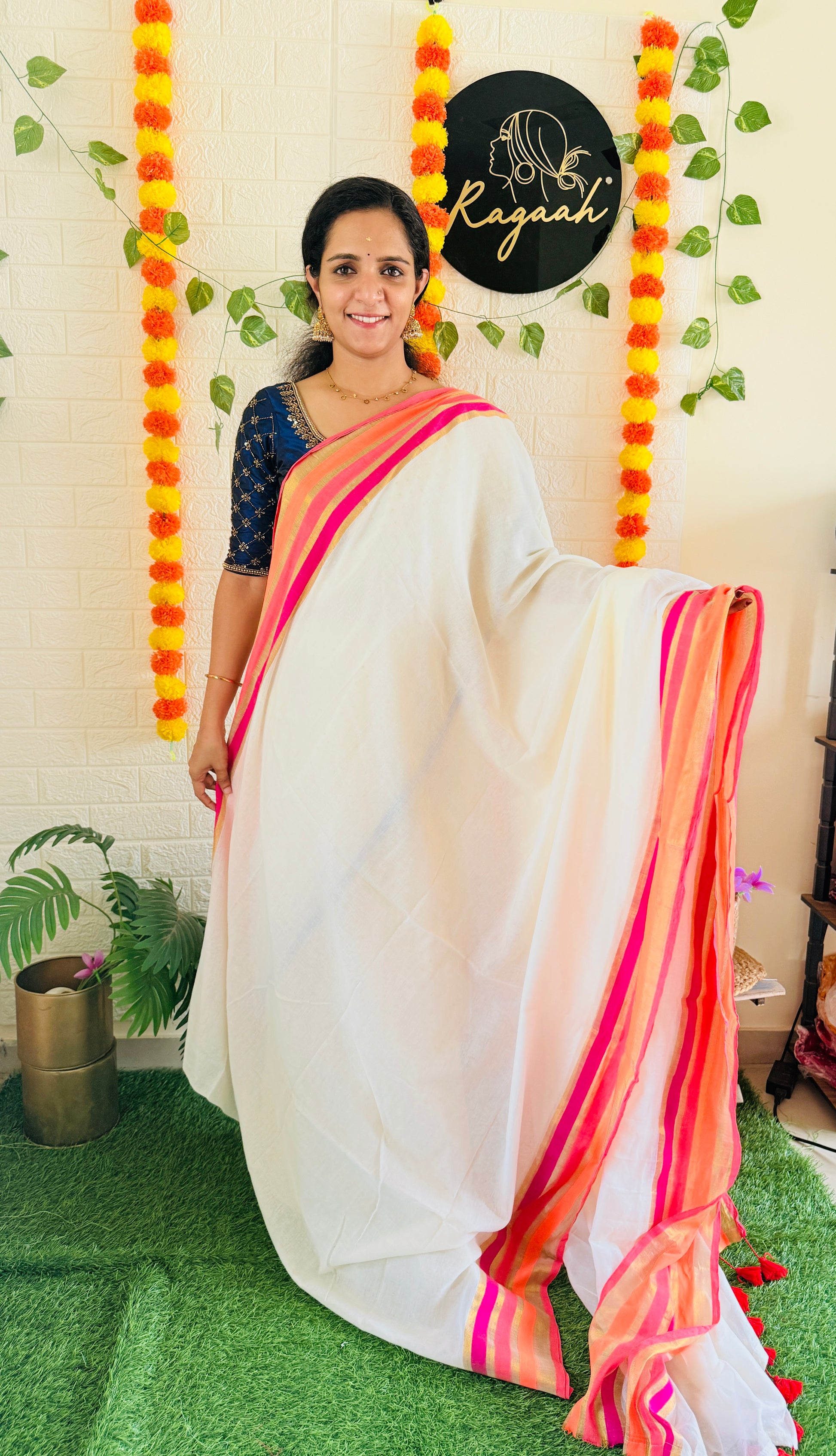 Nithya  Mul Cotton Sarees RG932