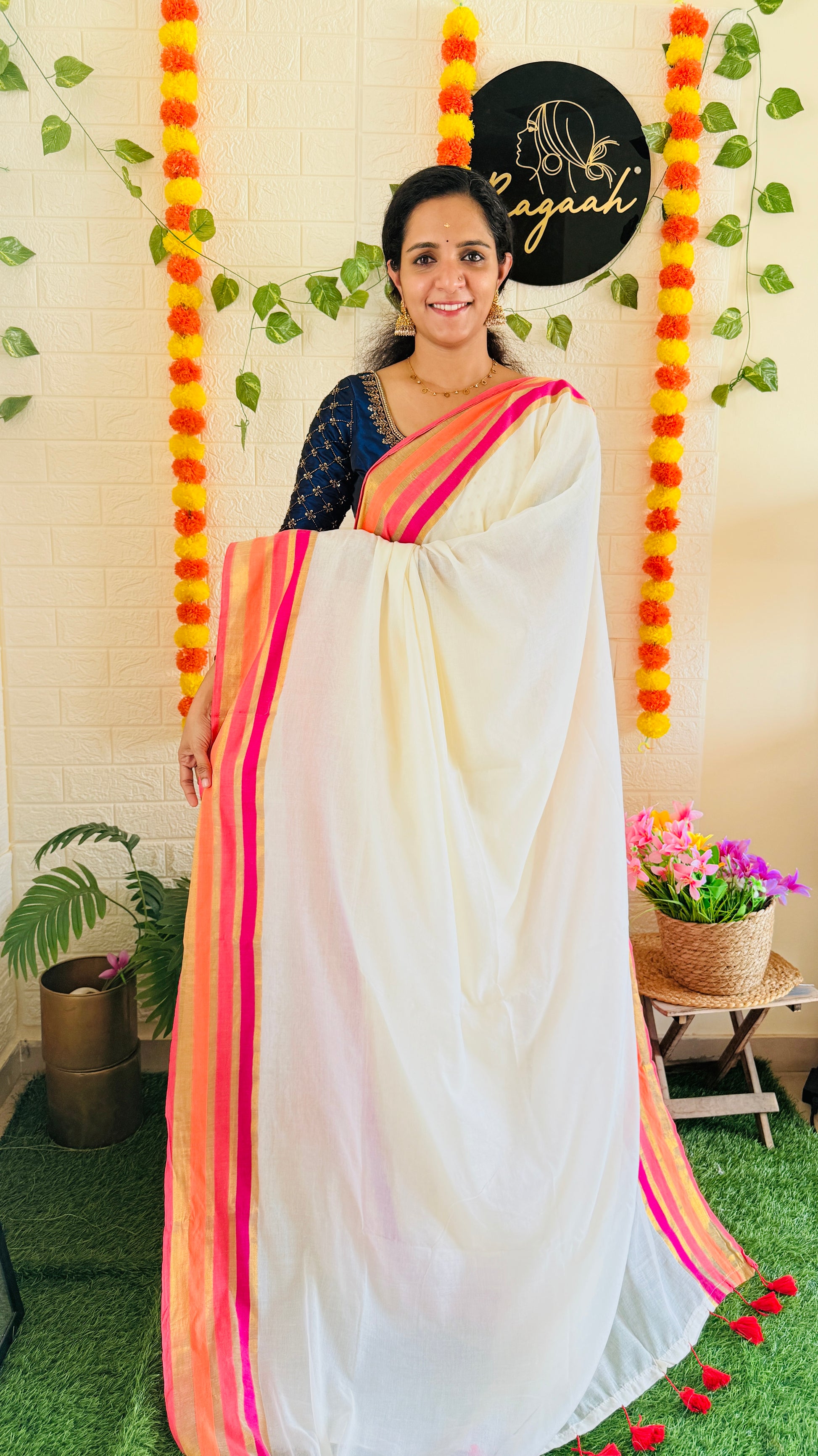 Nithya  Mul Cotton Sarees RG932