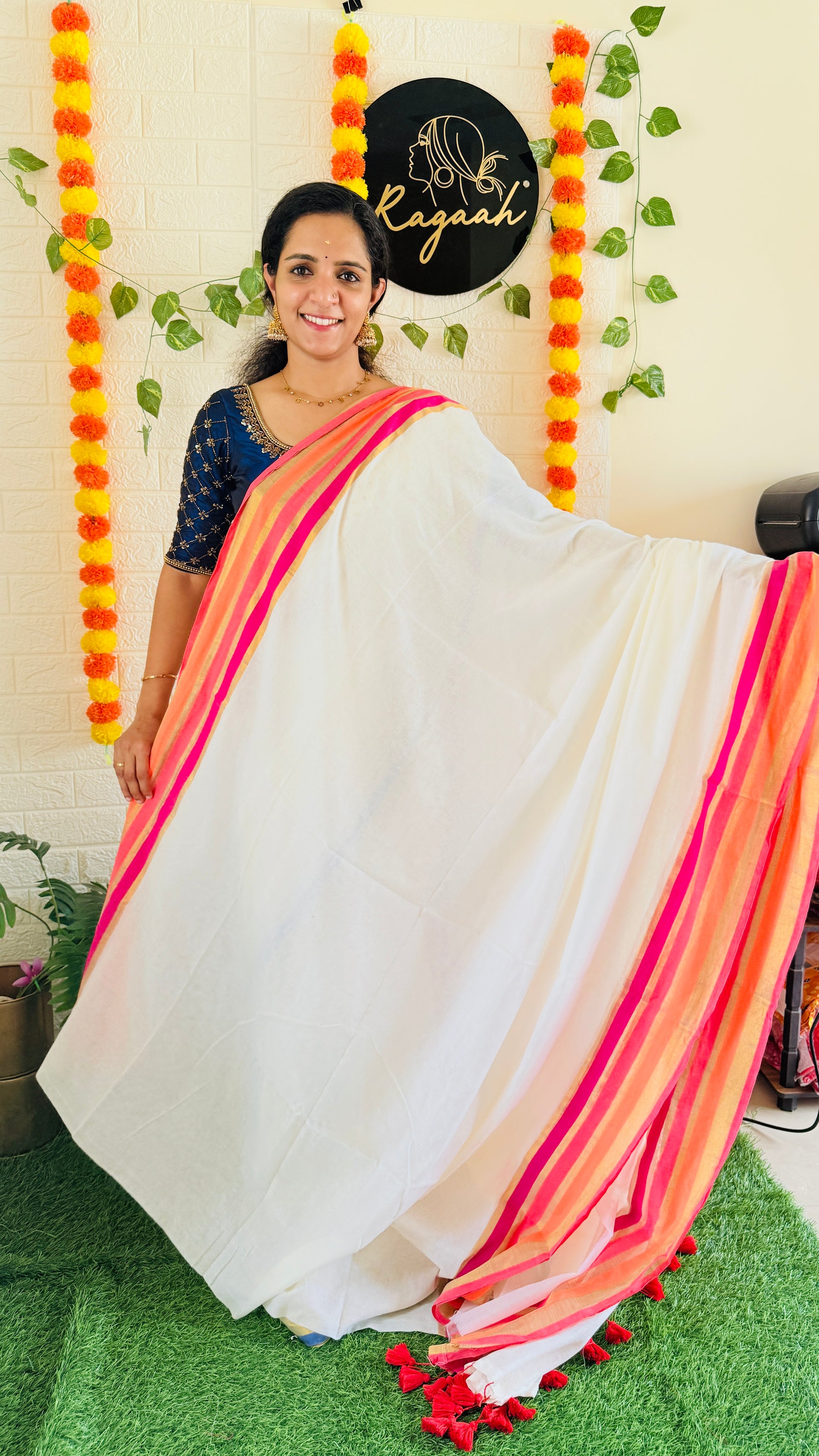 Nithya  Mul Cotton Sarees RG932