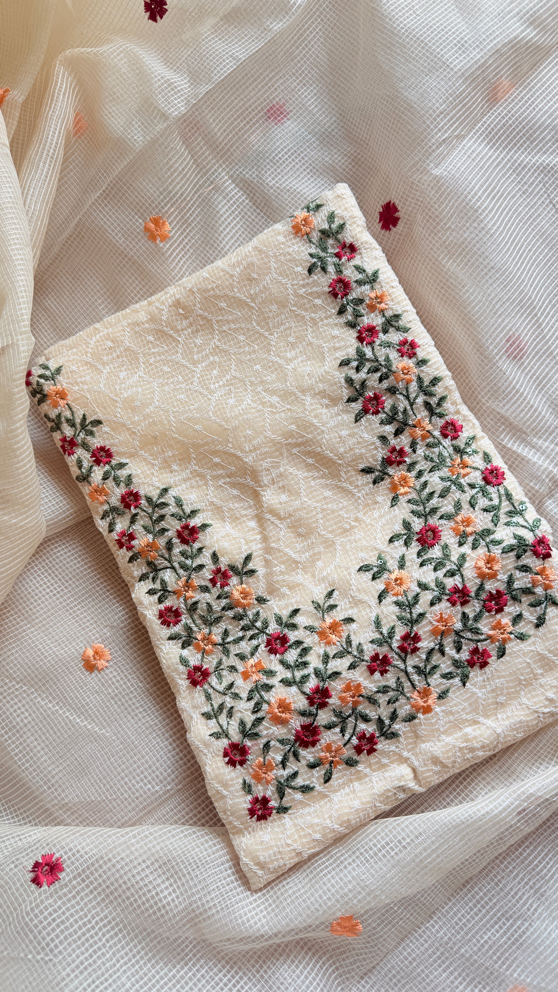 Phulkari Kotta Net Unstiched 3ps set RG935