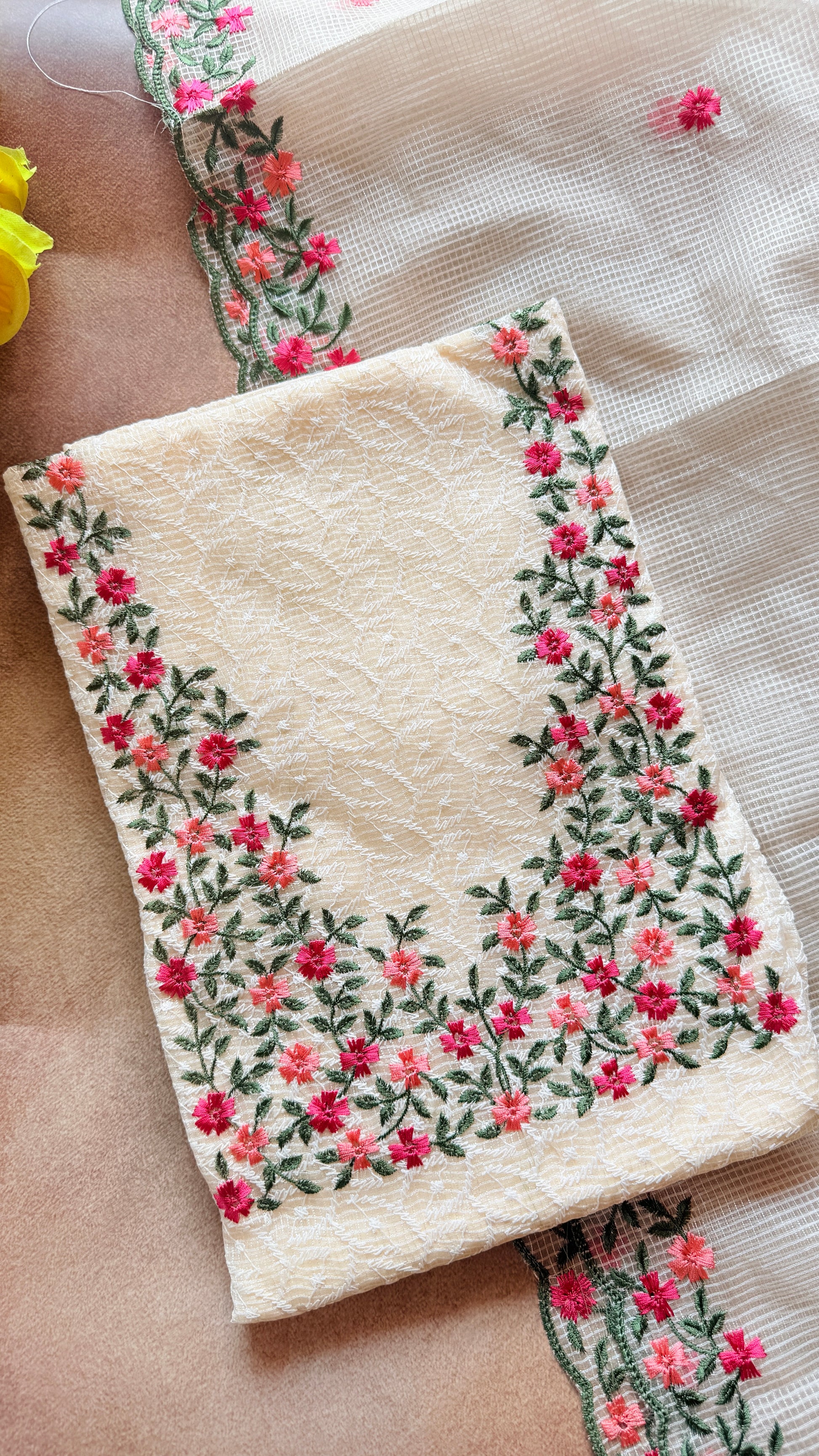 Phulkari Kotta Net Unstiched 3ps set RG935