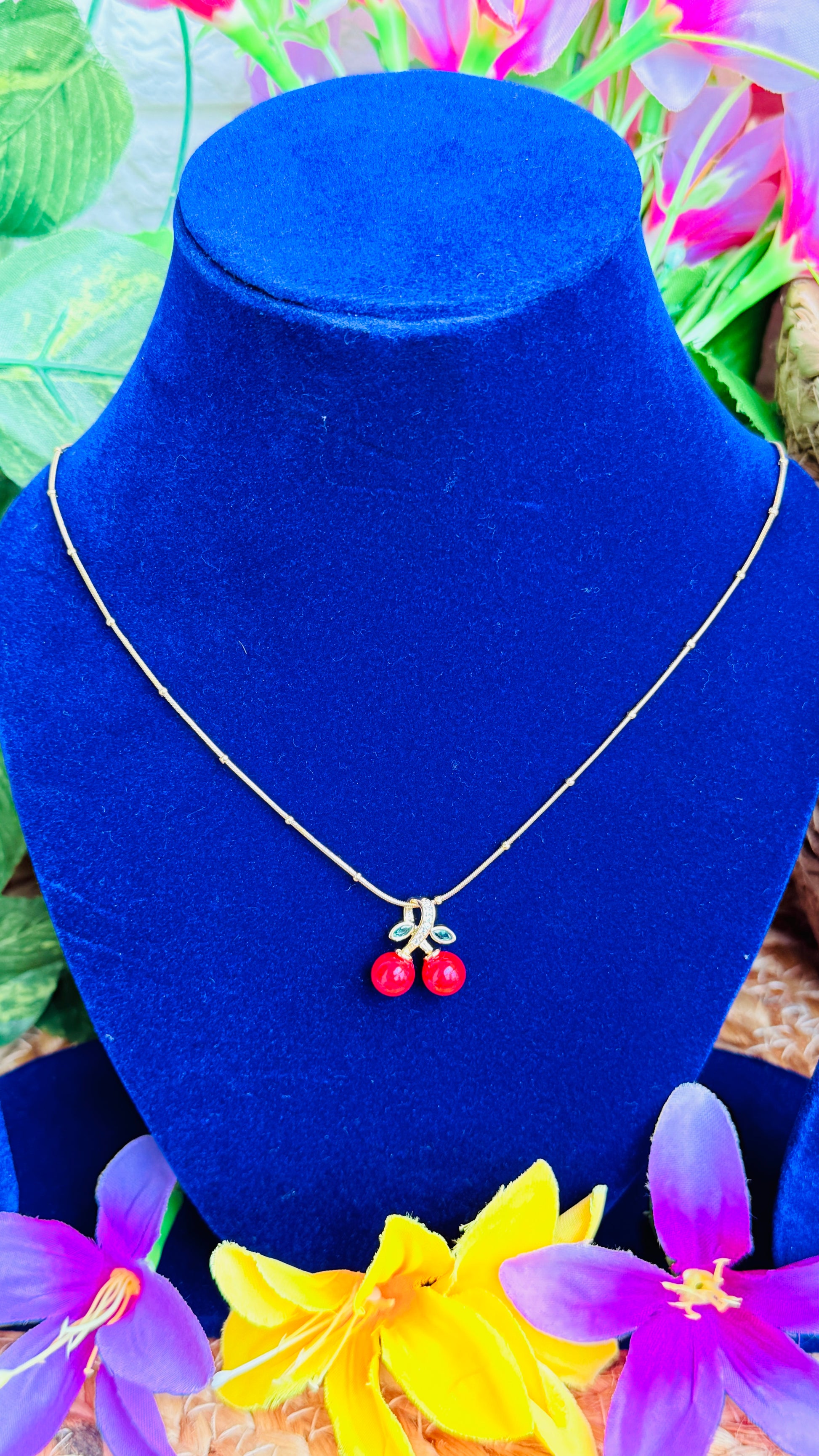 Cherry Anti tarnish stainless steel neck Chain RJ79