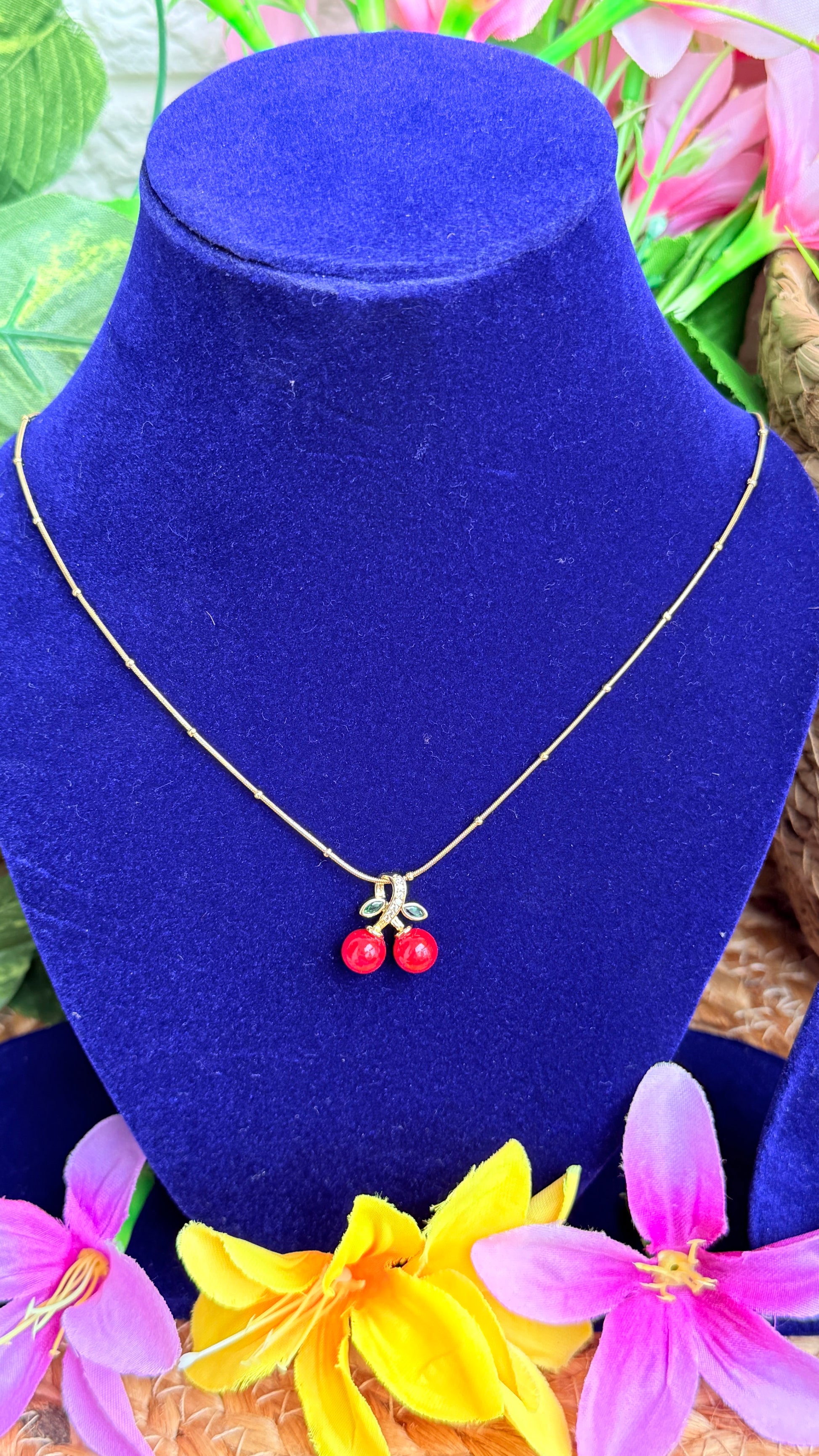 Cherry Anti tarnish stainless steel neck Chain RJ79
