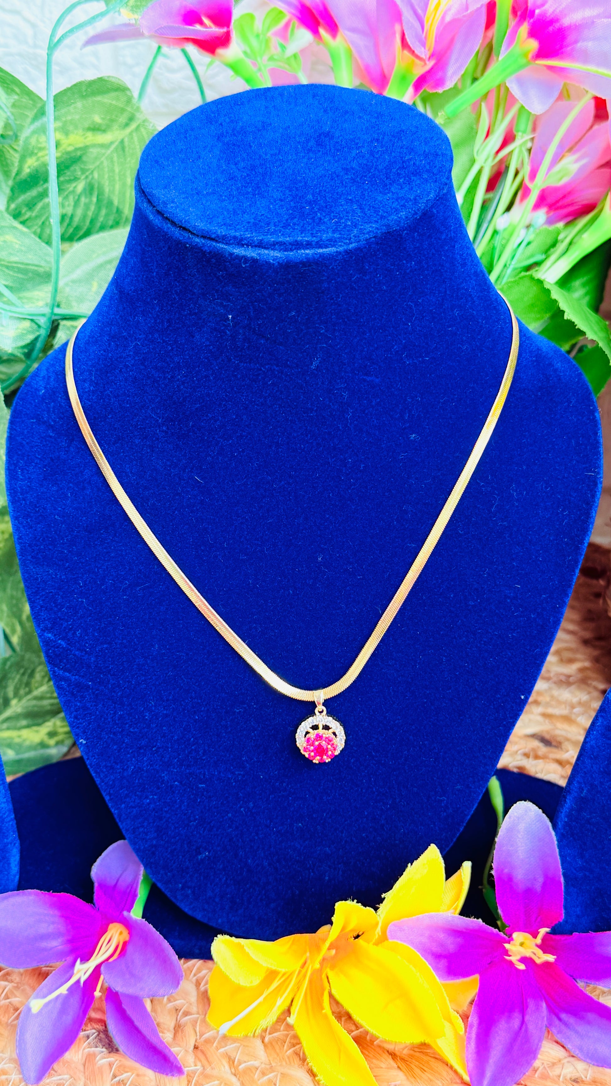 Spinning Daliya Anti tarnish stainless steel neck Chain RJ77