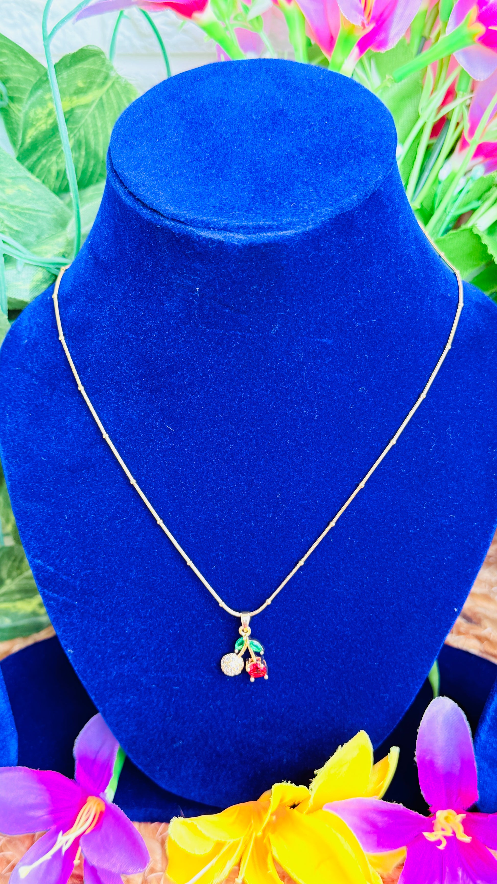 Red Apple Anti tarnish stainless steel neck Chain RJ80