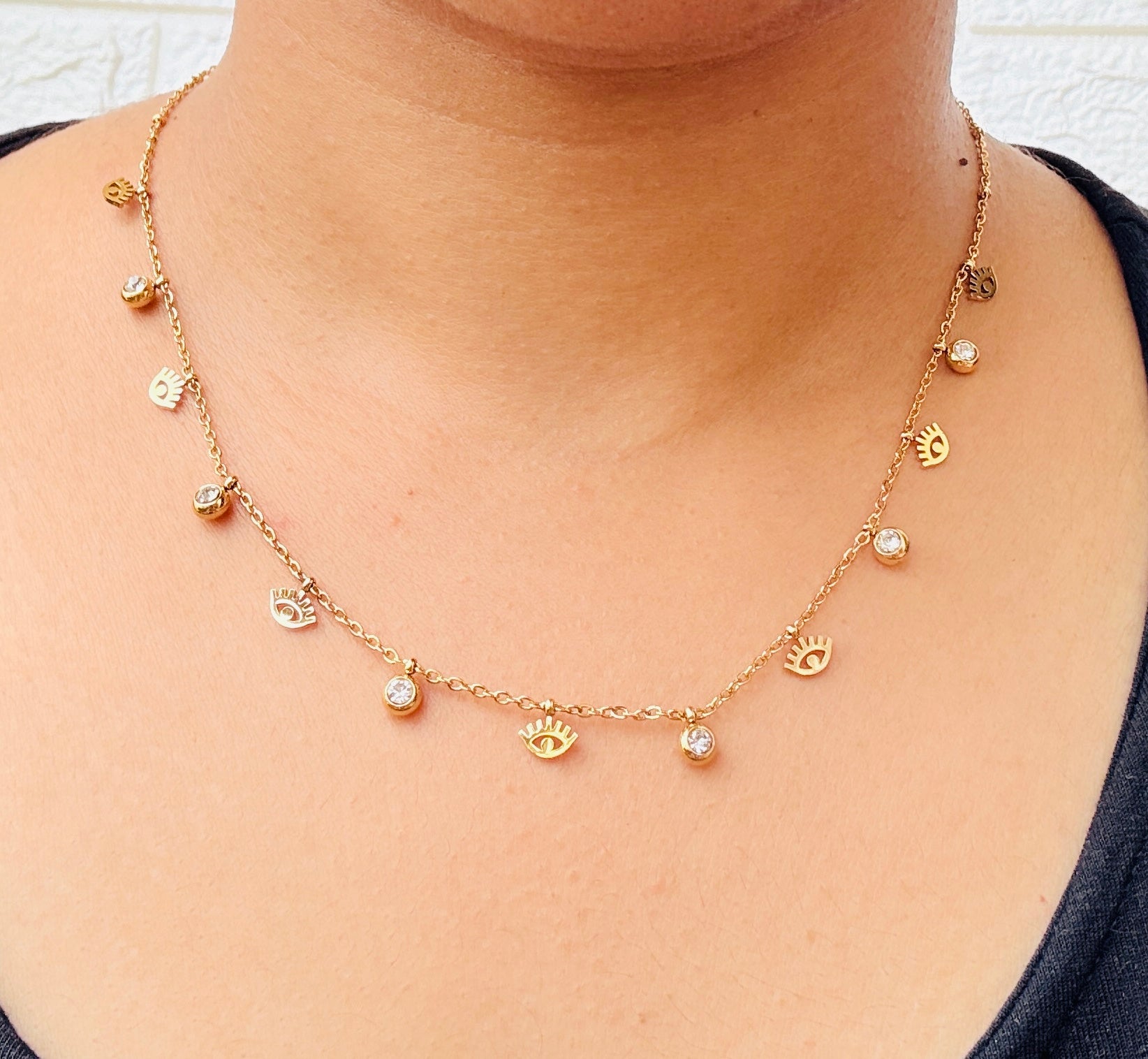 🧿 Twinkle Guard Anti tarnish stainless steel neck Chain RJ90