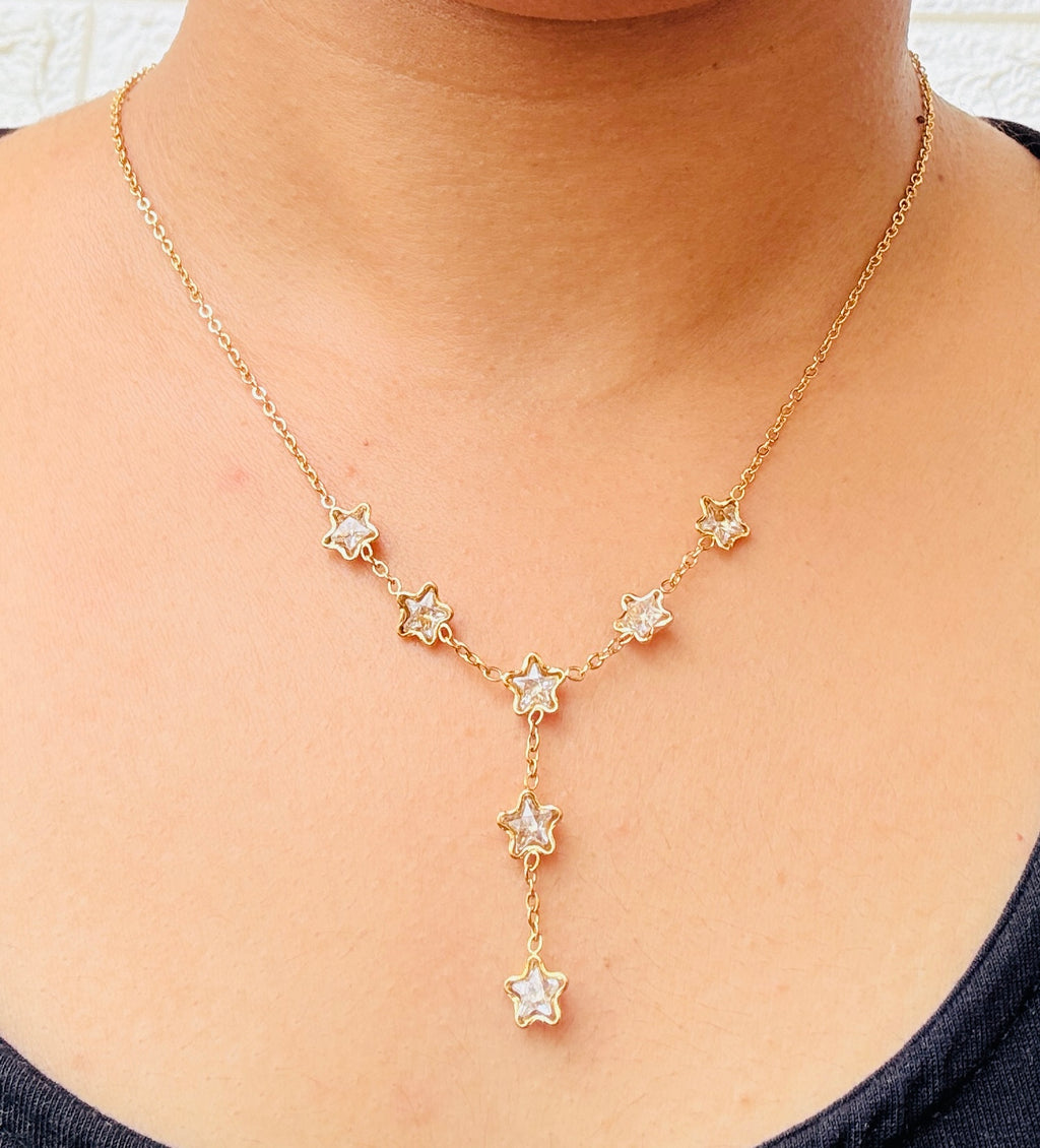 🌟 Twinkle Drop Anti tarnish stainless steel neck Chain RJ91