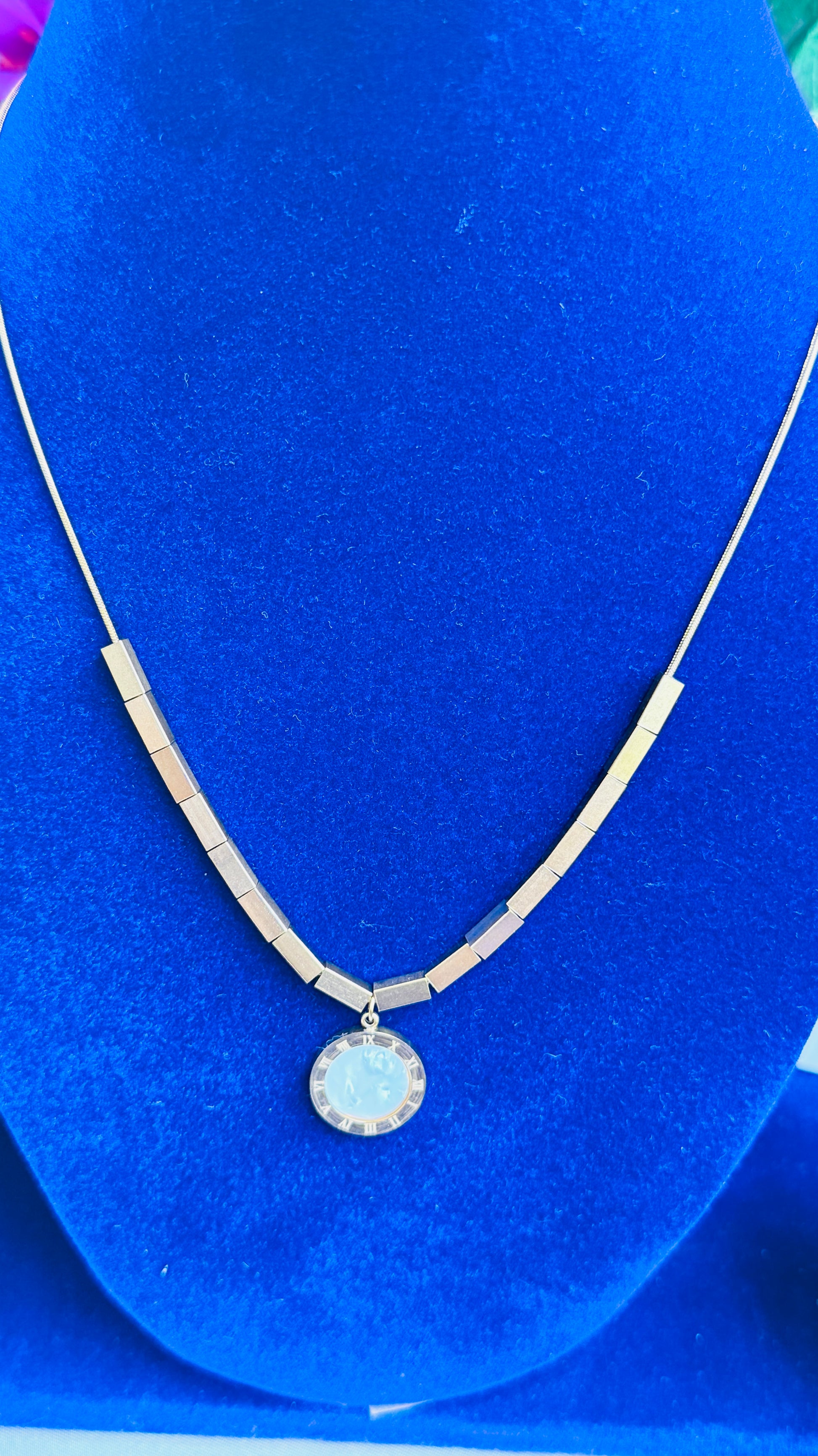 Moon Charm Anti tarnish stainless steel neck Chain RJ94
